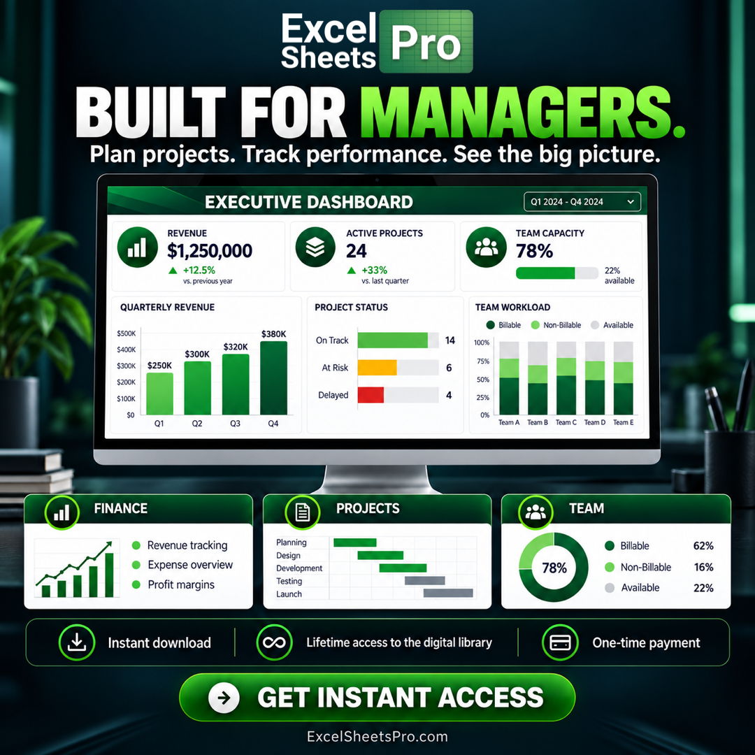 Excel Sheets Pro Facebook ad: Stop building spreadsheets from scratch.