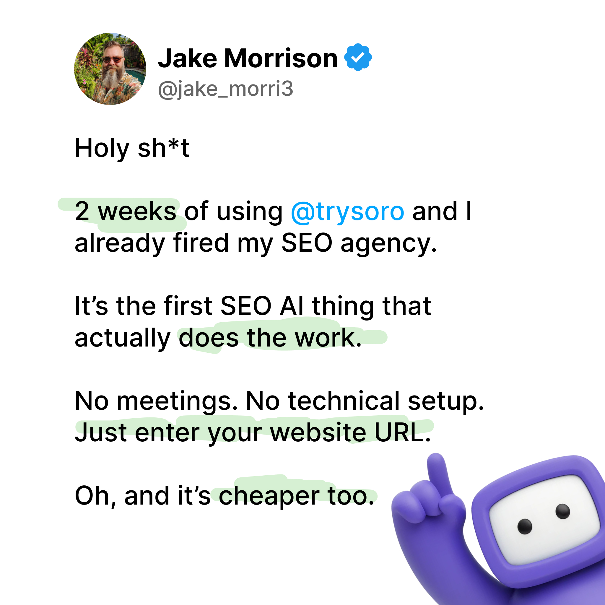 Soro SEO Facebook ad