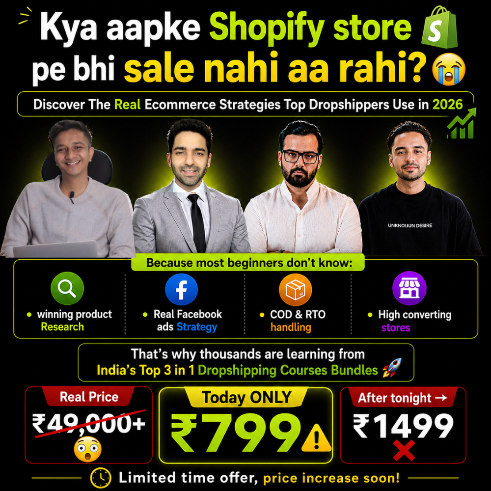 Digital Empire Facebook ad: Learn Dropshipping From India’s Top Mentors