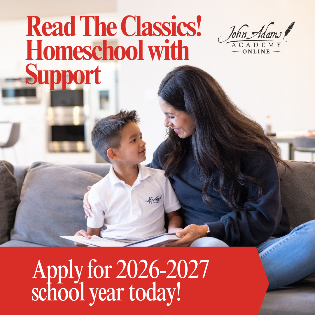John Adams Academy Online Facebook ad: Enroll Today for 2026-2027 School Year