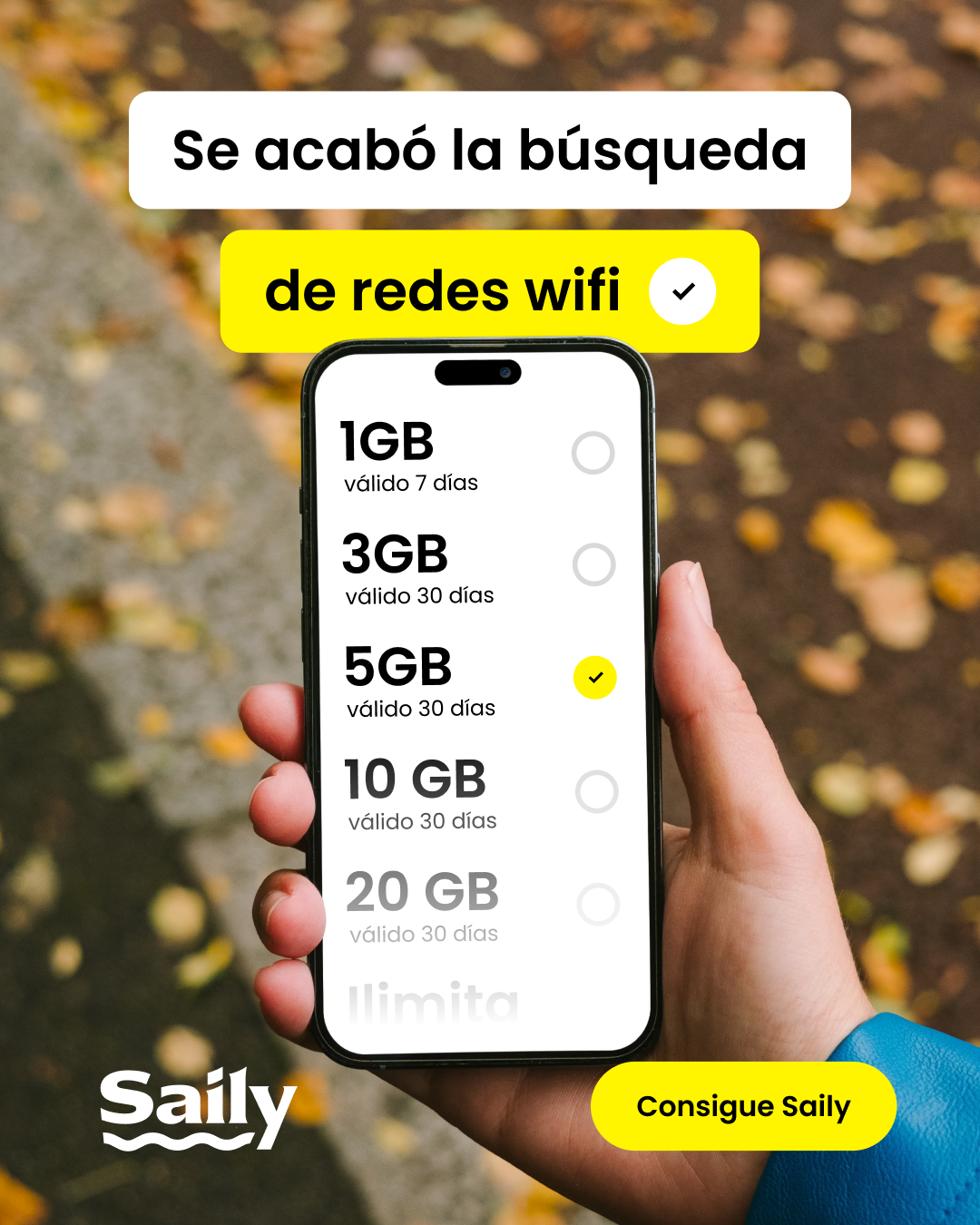 Saily Facebook ad