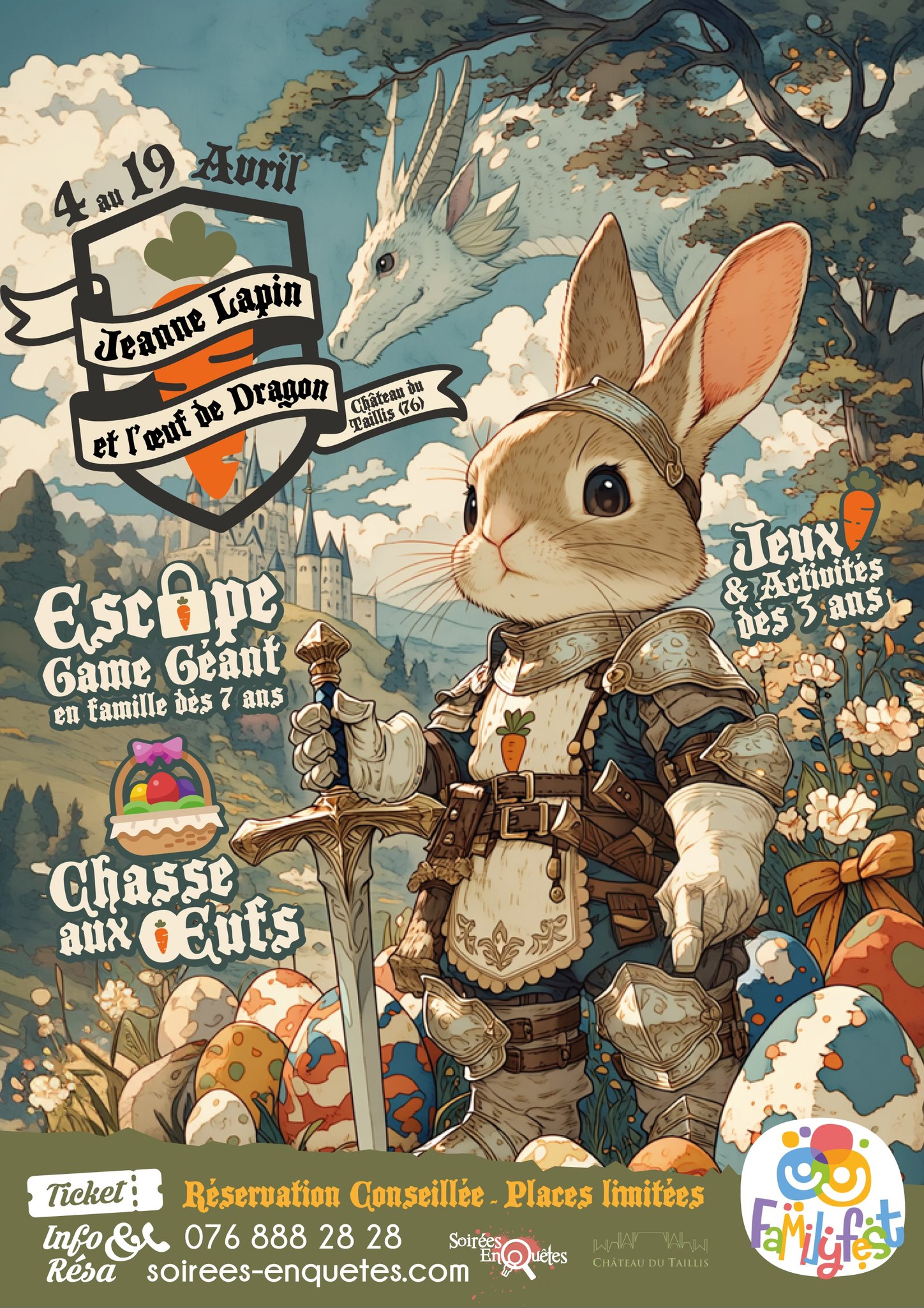Soirées Enquêtes Facebook ad: JEANNE LAPIN, L’aventure de Pâques et sa chasse…