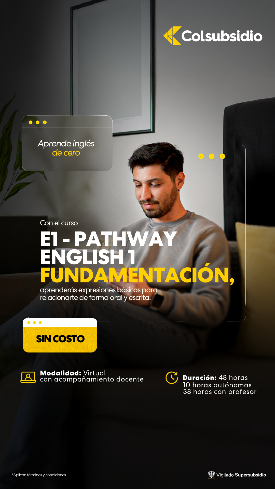 Colsubsidio Facebook ad: Aprende inglés