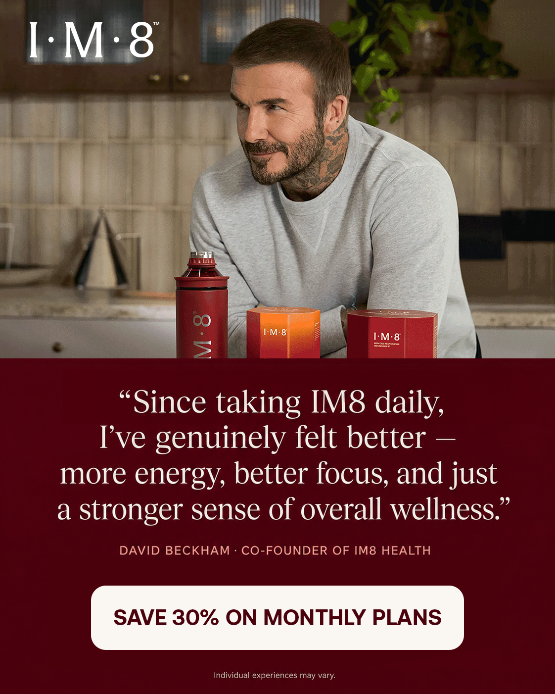 IM8 Health Facebook ad