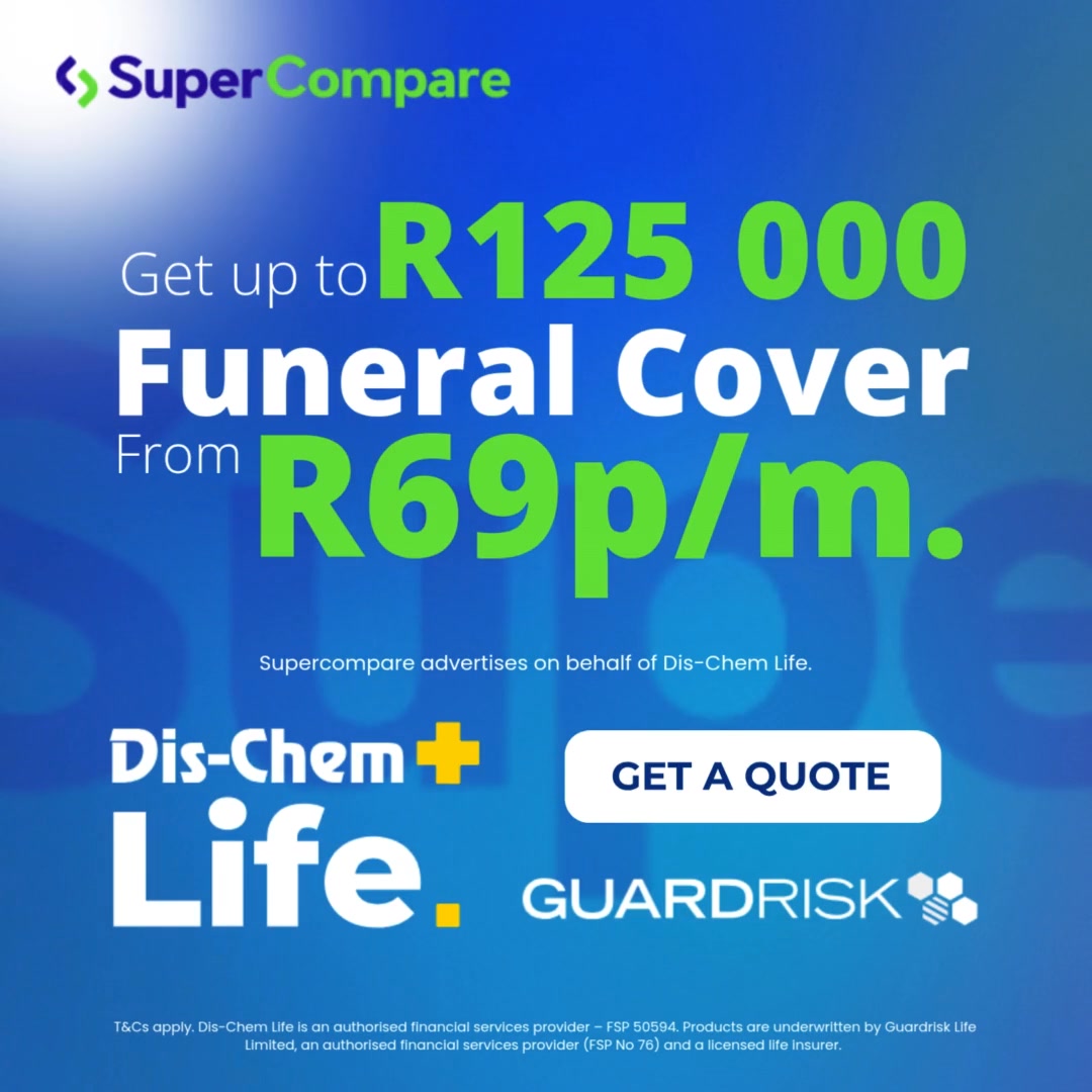 Super Compare Facebook ad: Funeral Cover Up to R125 000 from R69pm*