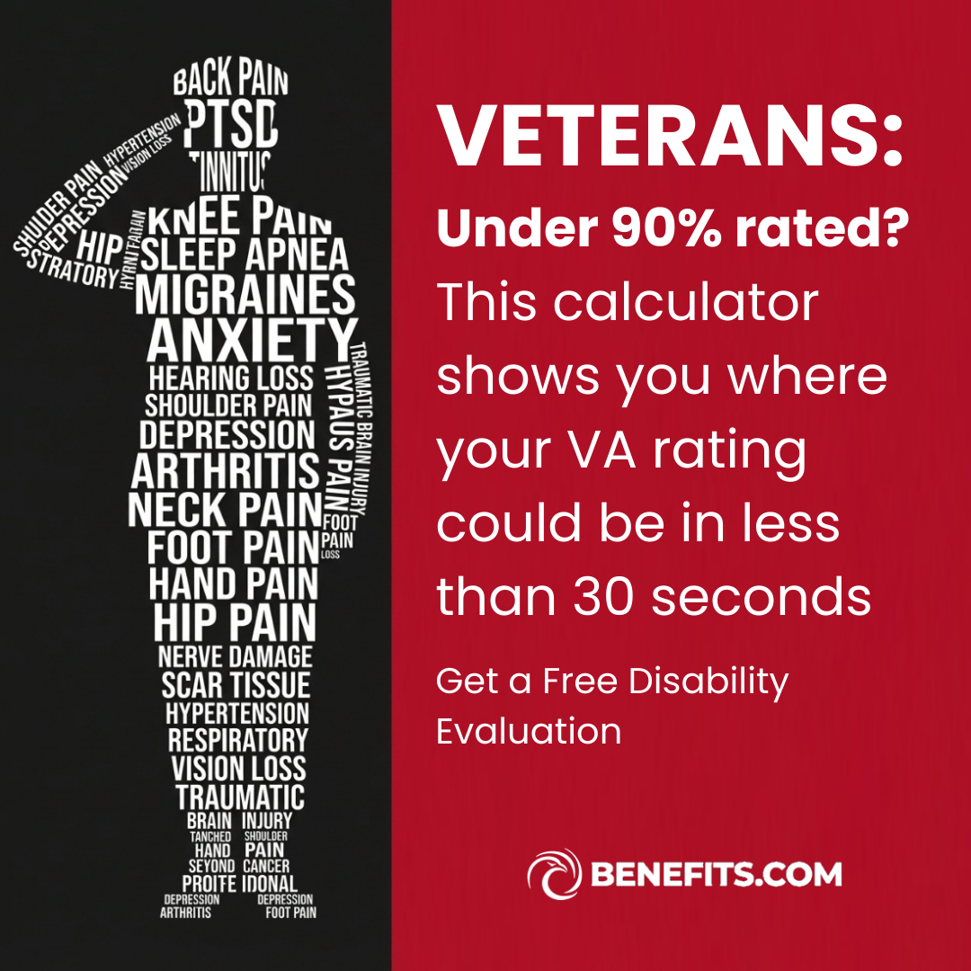 Benefits.com Facebook ad: VA Disability Rating Explained 2025