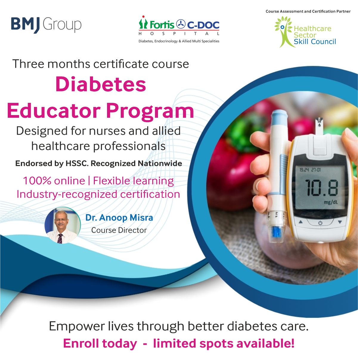 BMJ India Facebook ad: Three-month certificate course: Diabetes Educator