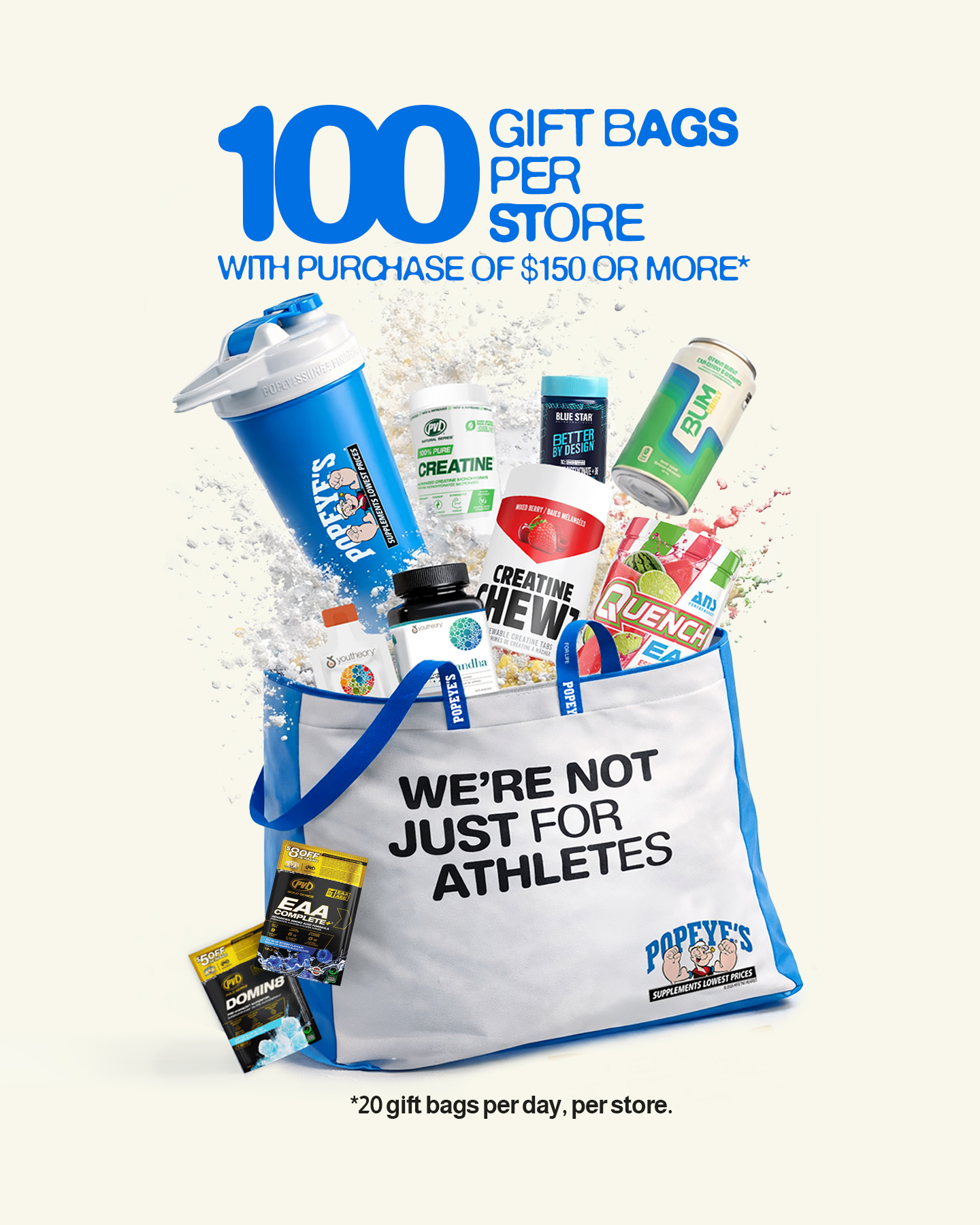 Popeye's Supplements Facebook ad from Apr 9, 2026