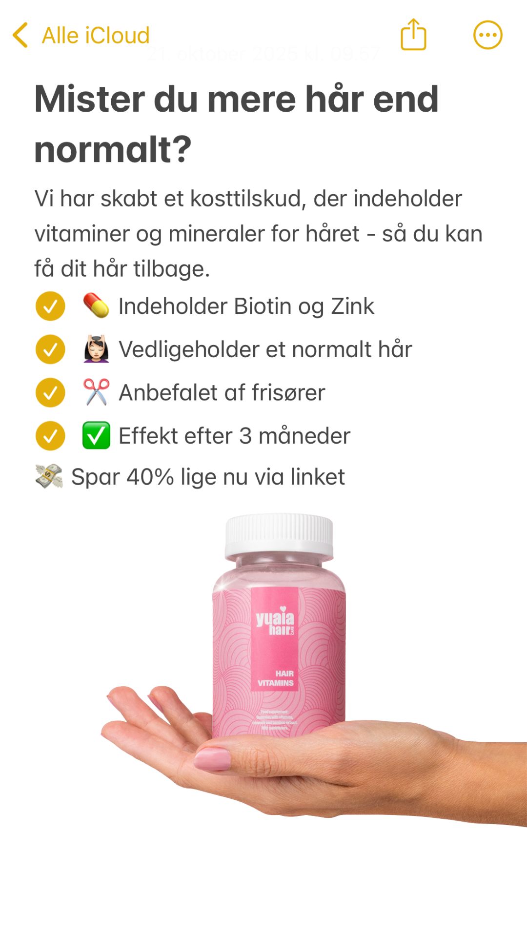 Yuaia Haircare Facebook ad