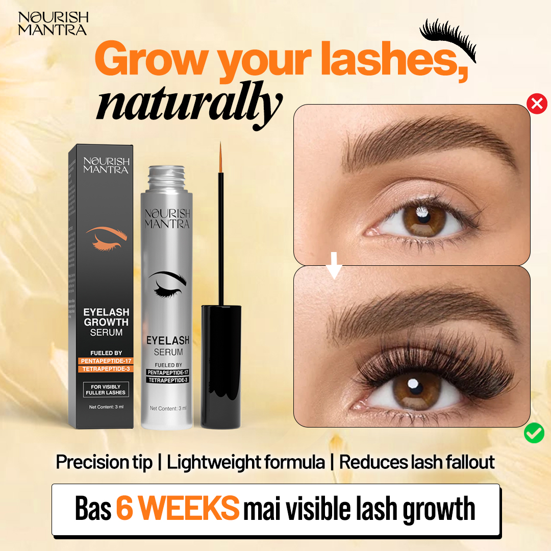 Nourish Mantra Facebook ad: Fuller Brows, Fast