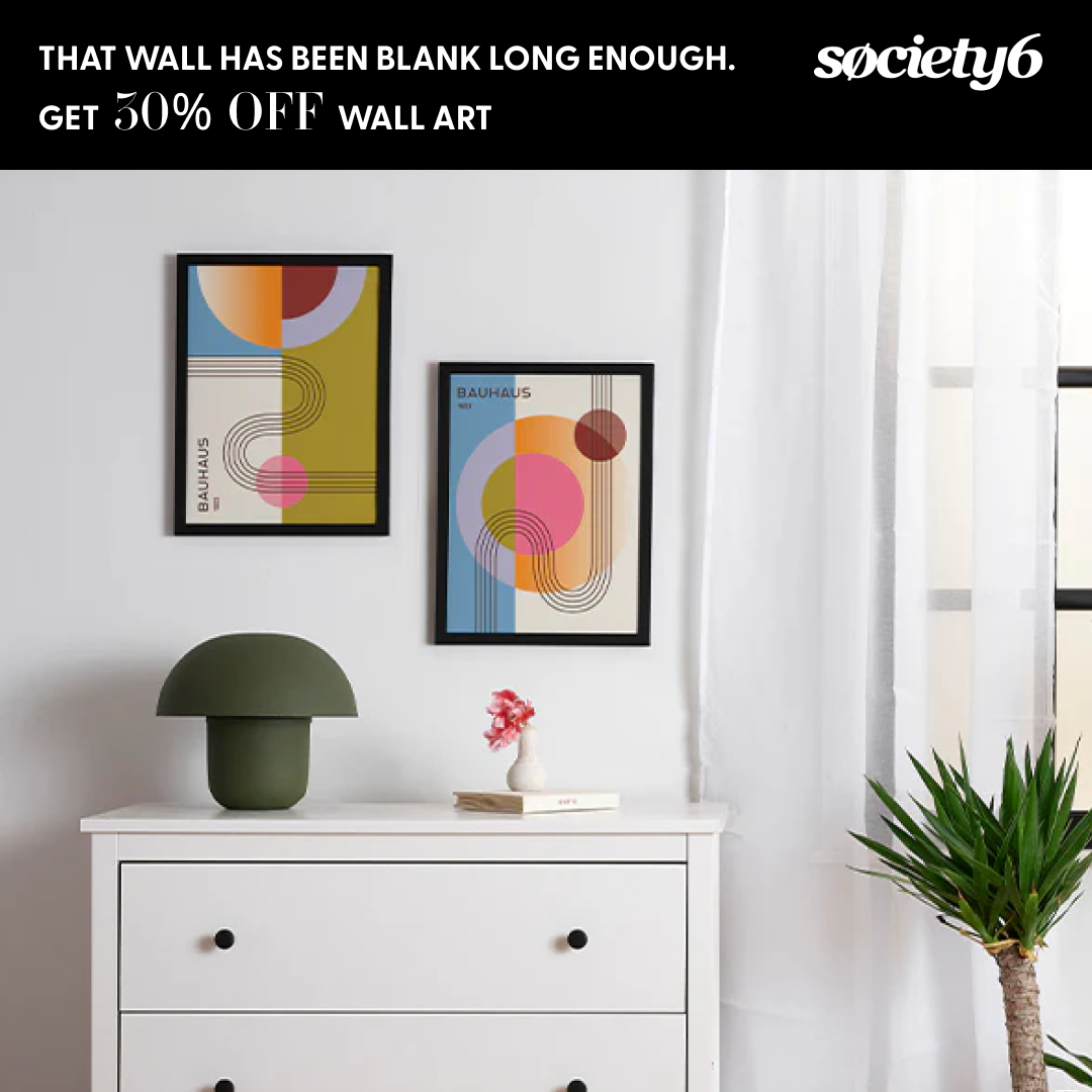 Society6 Facebook ad