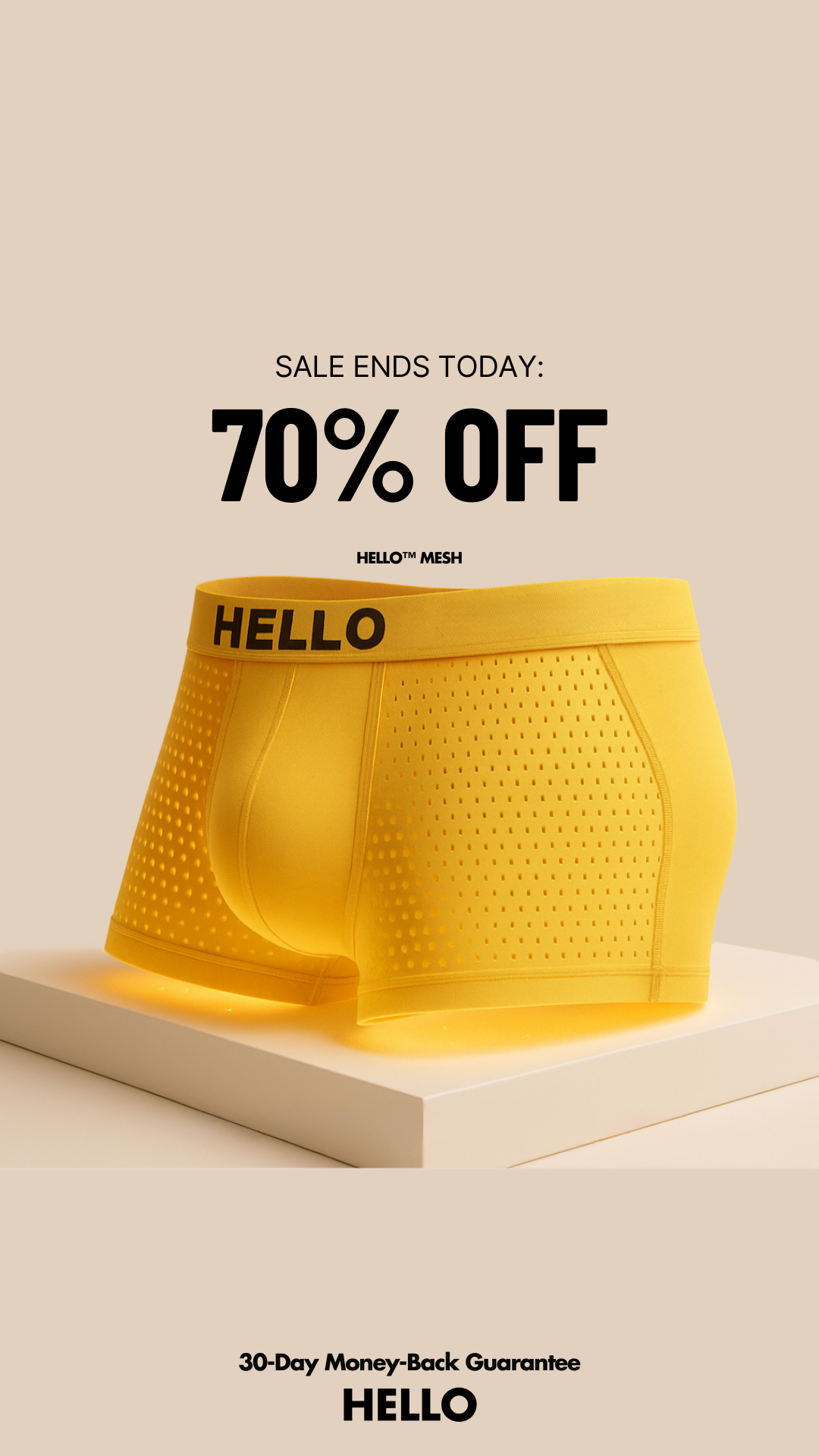 HELLO - The Only Underwear You'll Ever Need Facebook ad