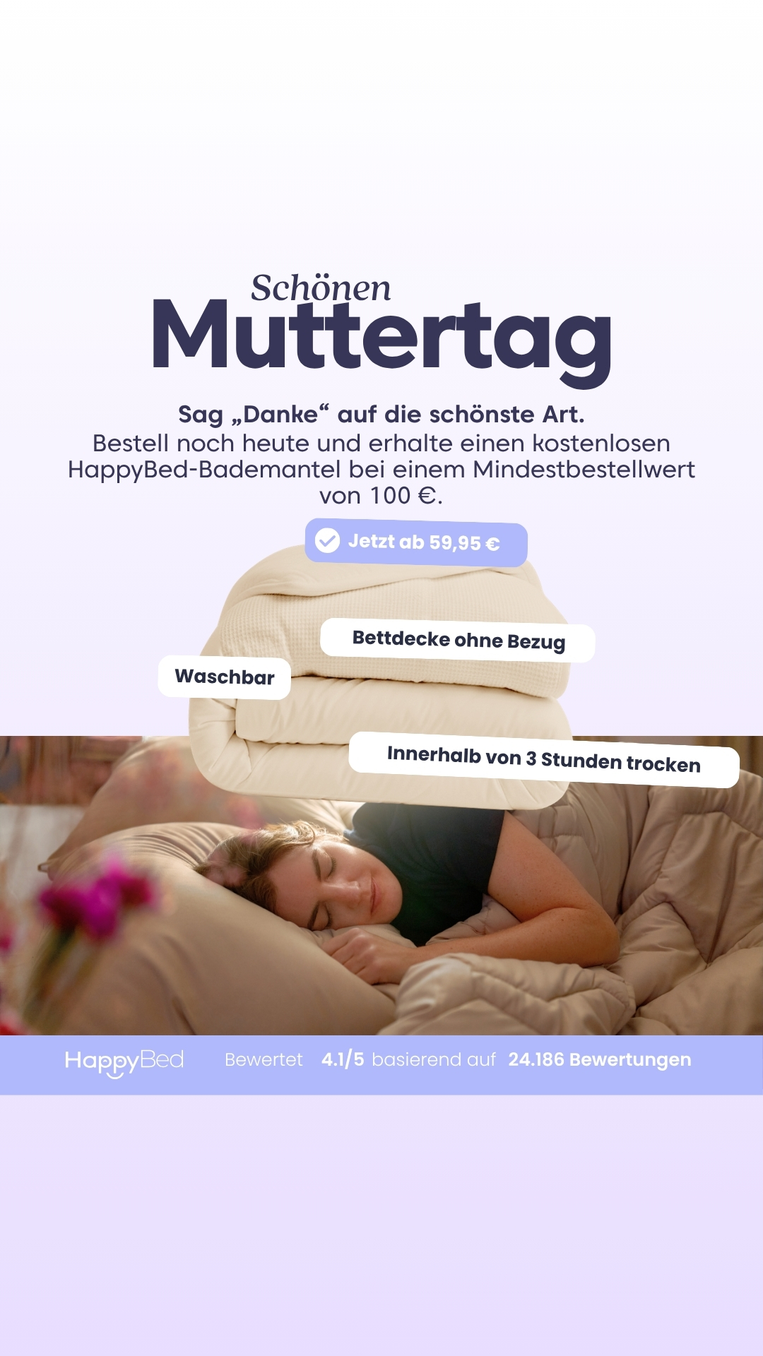 Thehappybed.de Facebook ad