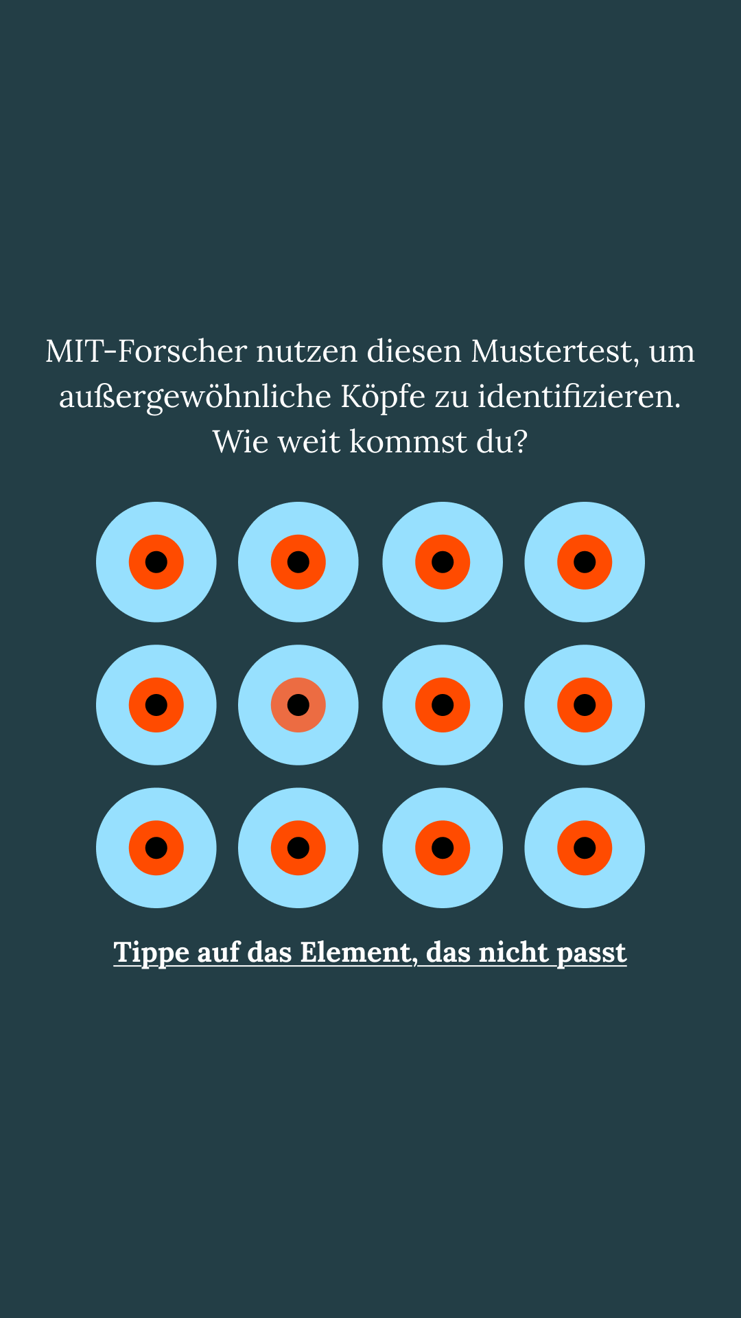 International IQ test Facebook ad