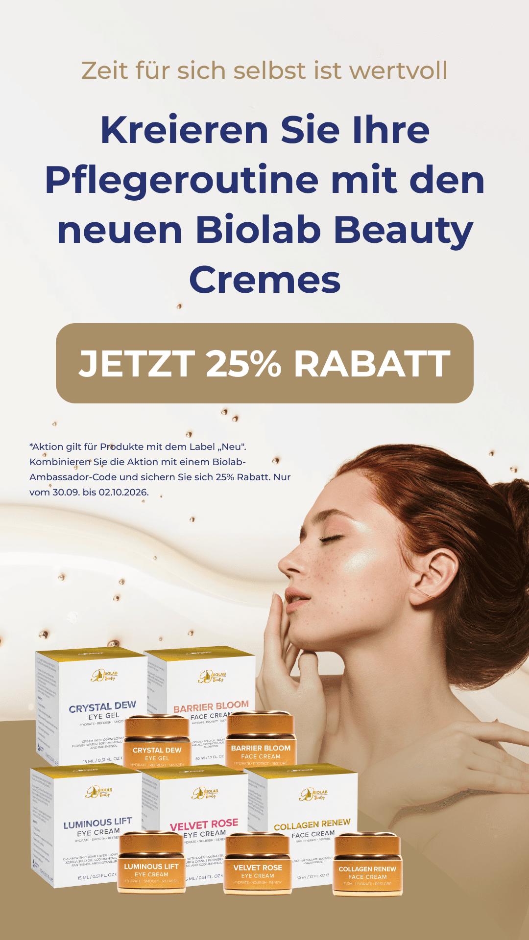 Biolabshop Facebook ad: Jetzt 25 % günstiger