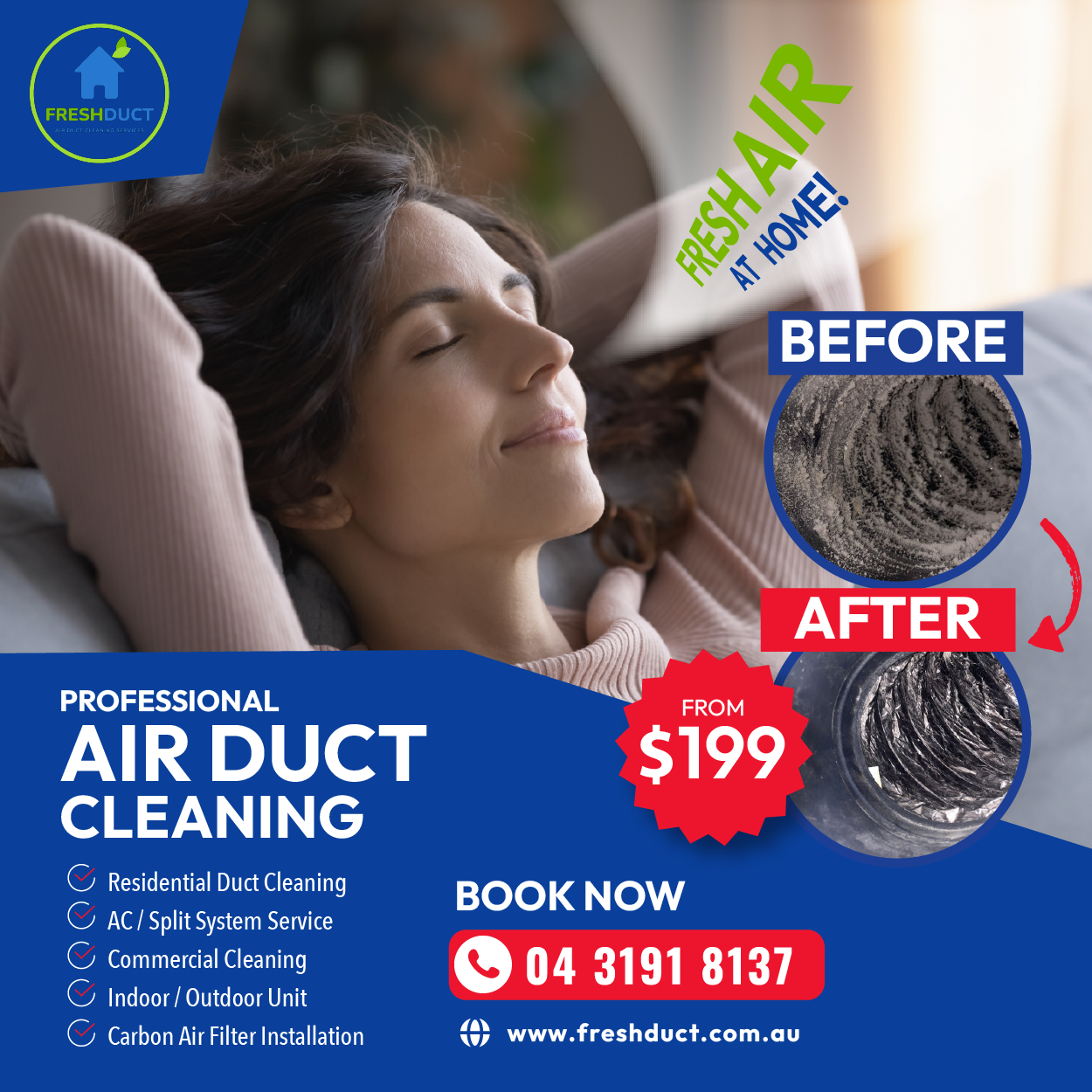 Fresh Duct - Air Duct Cleaning Services Facebook ad
