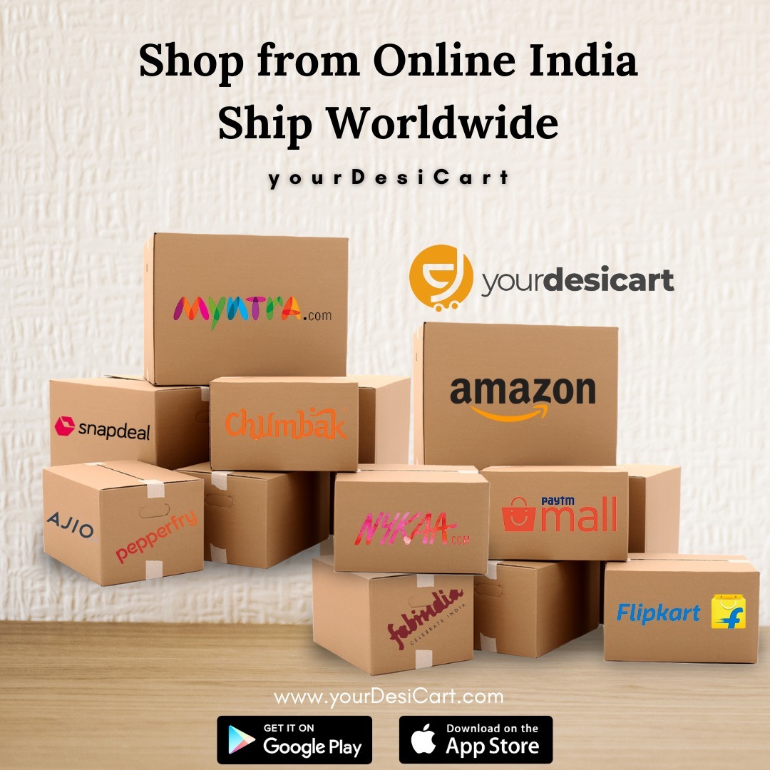 yourDesiCart Facebook ad: Plan, Shop & Ship from India using www.yourDesiCart.com