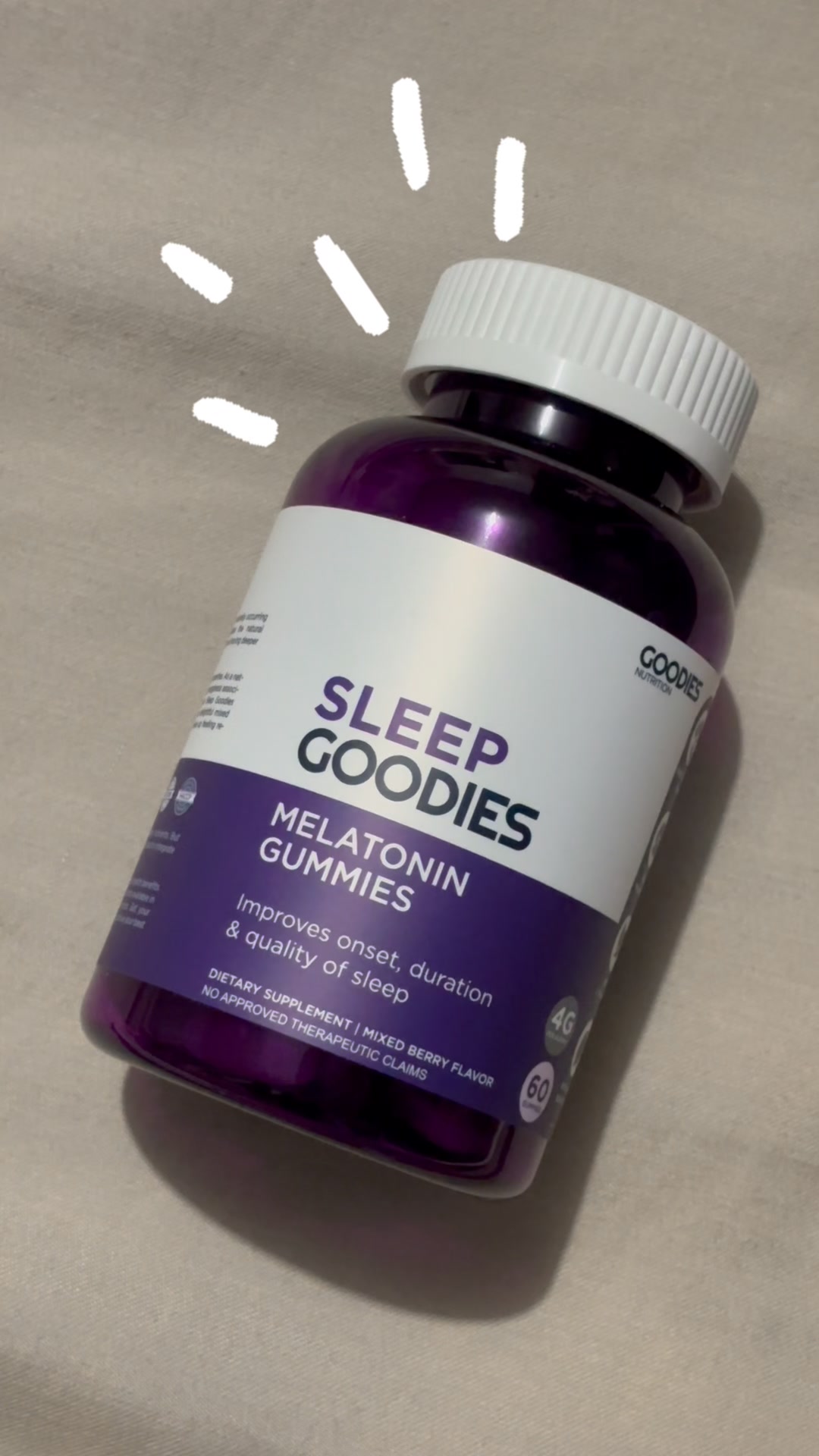 Goodies Nutrition Facebook ad: SLEEP GOODIES