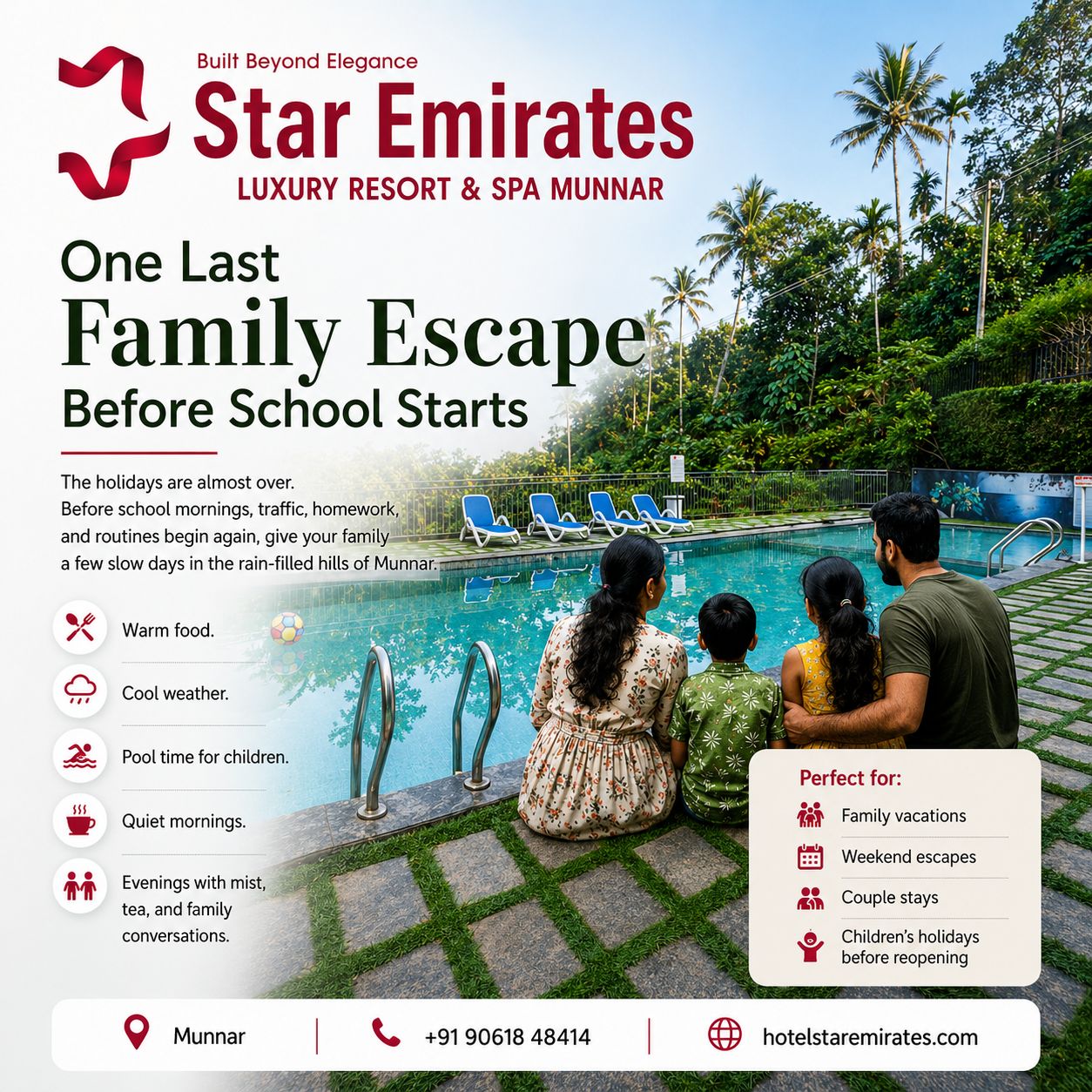 Star Emirates Luxury Resort Munnar Facebook ad: Relax in luxury before it's too late