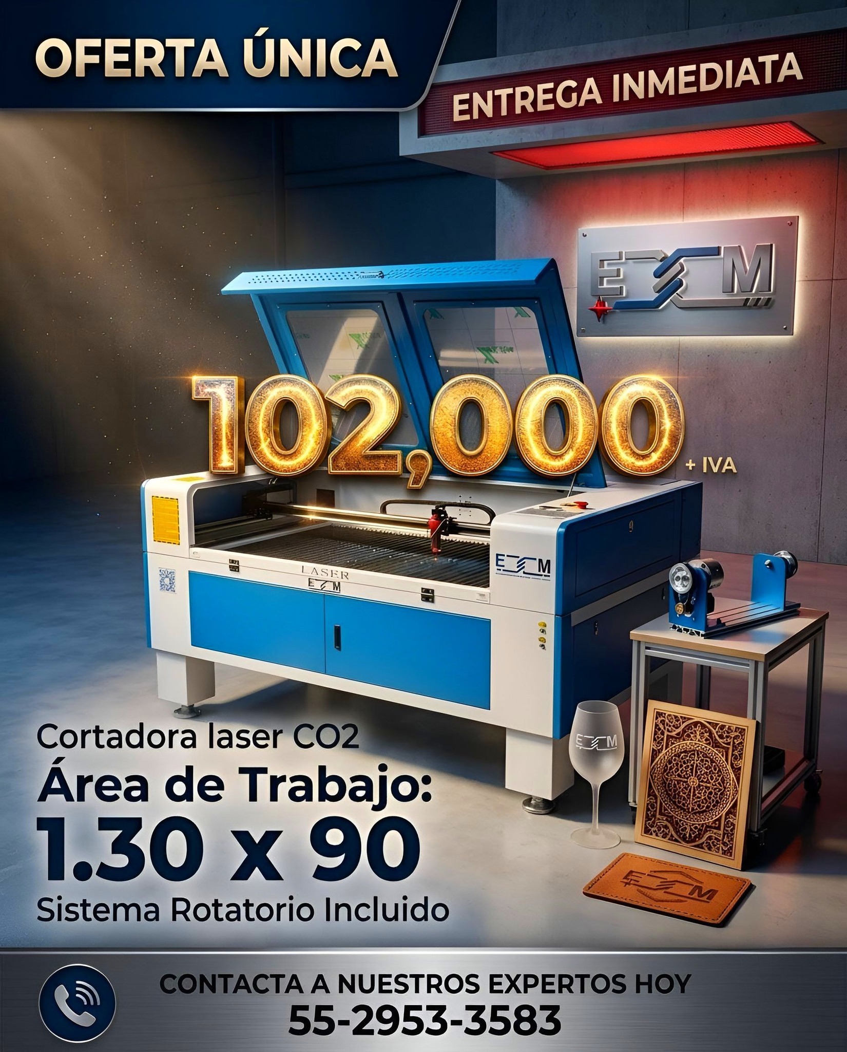 ETM México Facebook ad: ¡EL ÉXITO NO ESPERA, TU MAQUINARIA TAMPOCO!
