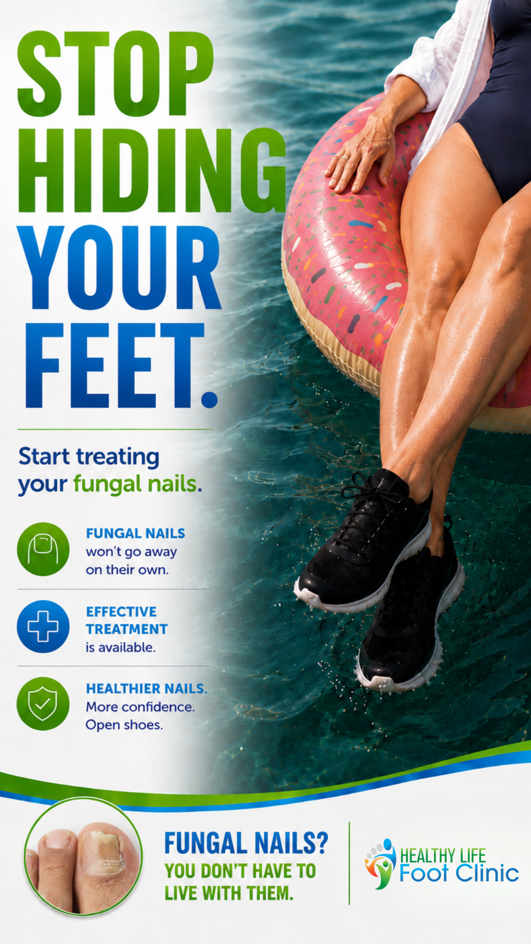 Healthy Life Foot Clinic Facebook ad from Jun 17, 2026