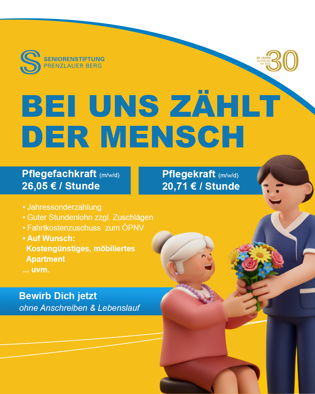 Seniorenstiftung Prenzlauer Berg Facebook ad from Jan 29, 2026