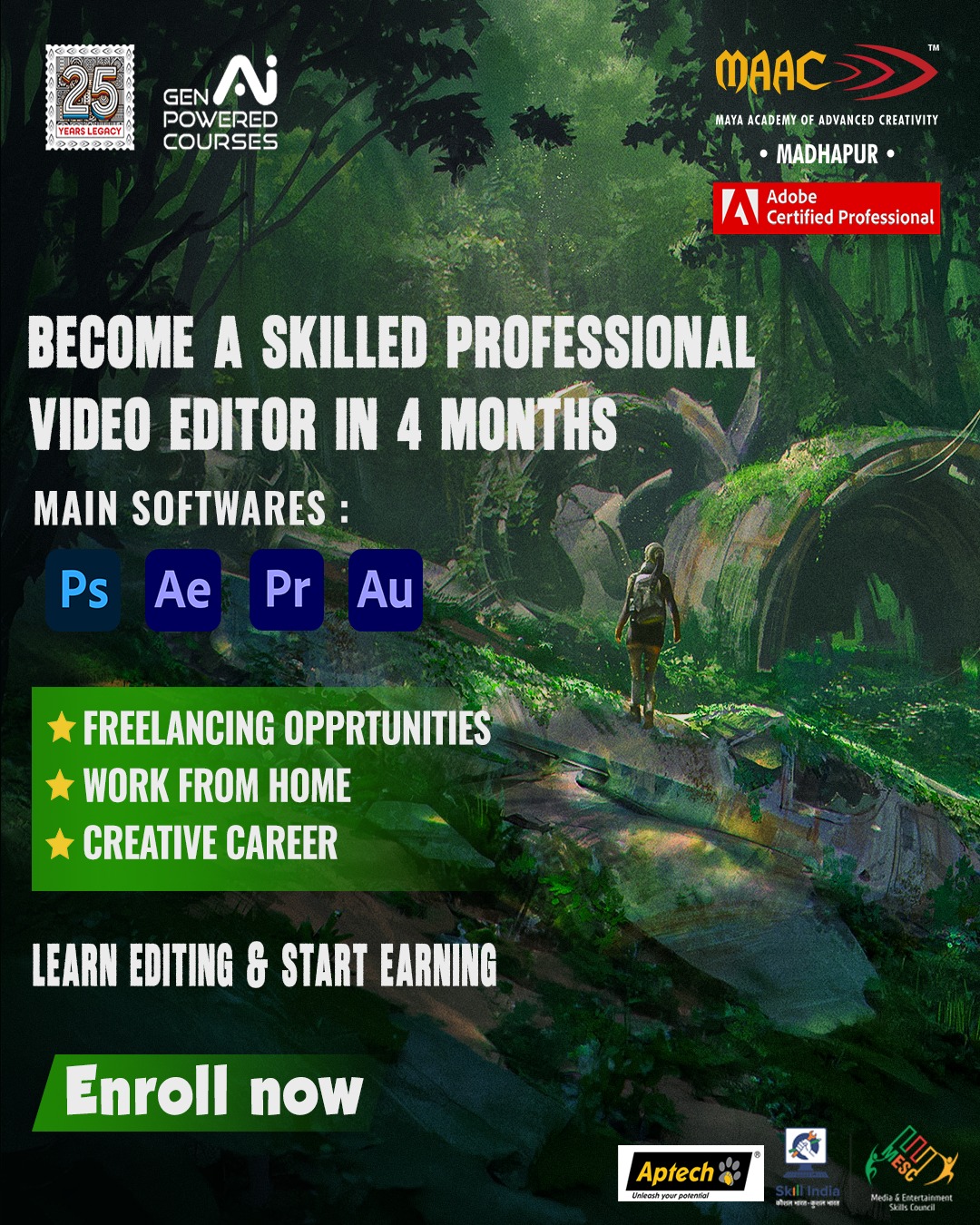 MAAC Madhapur Facebook ad: Your future in VFX, Gaming & Animation starts here.