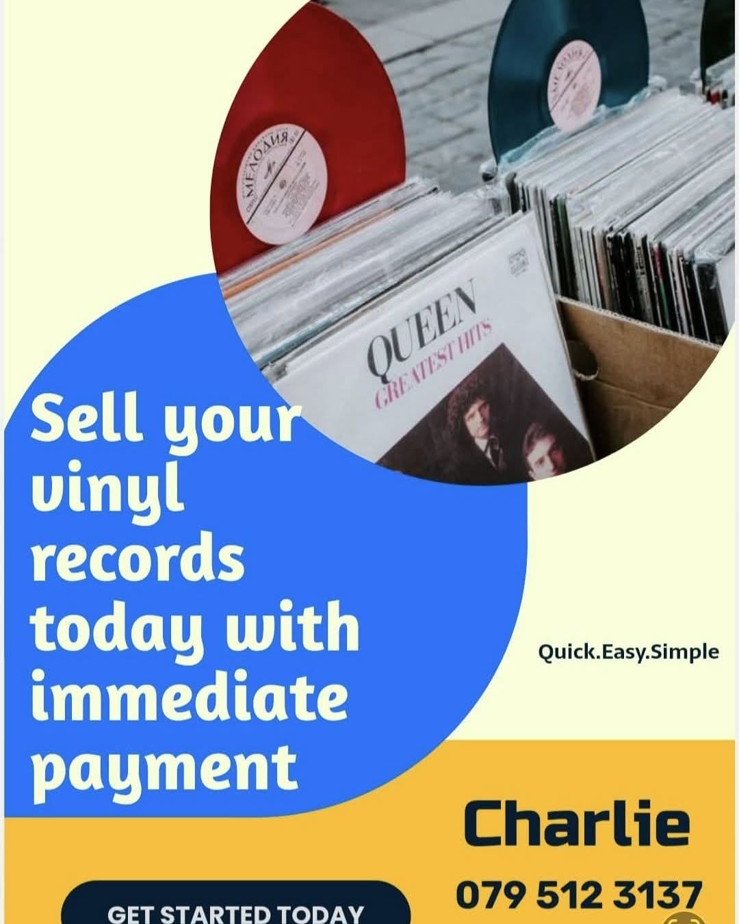Charlie Van Eck Facebook ad: Vinyl Records