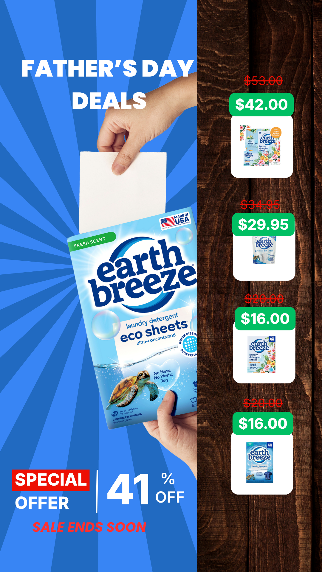 Earth Breeze Facebook ad