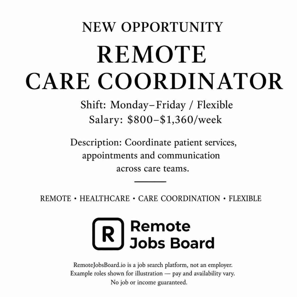 Remote Jobs Board - Work From Anywhere Facebook ad