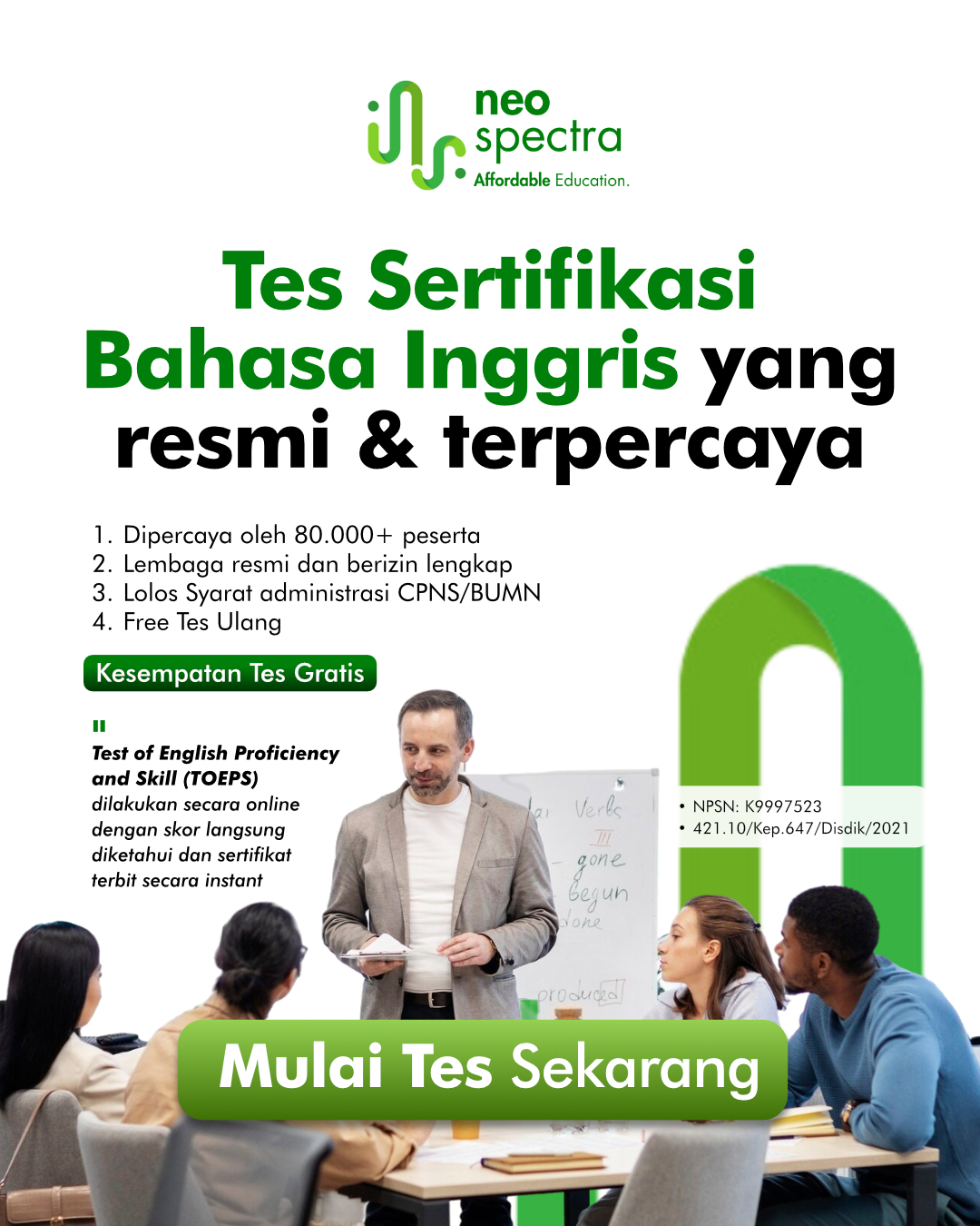 Neo Spectra English Academy Facebook ad