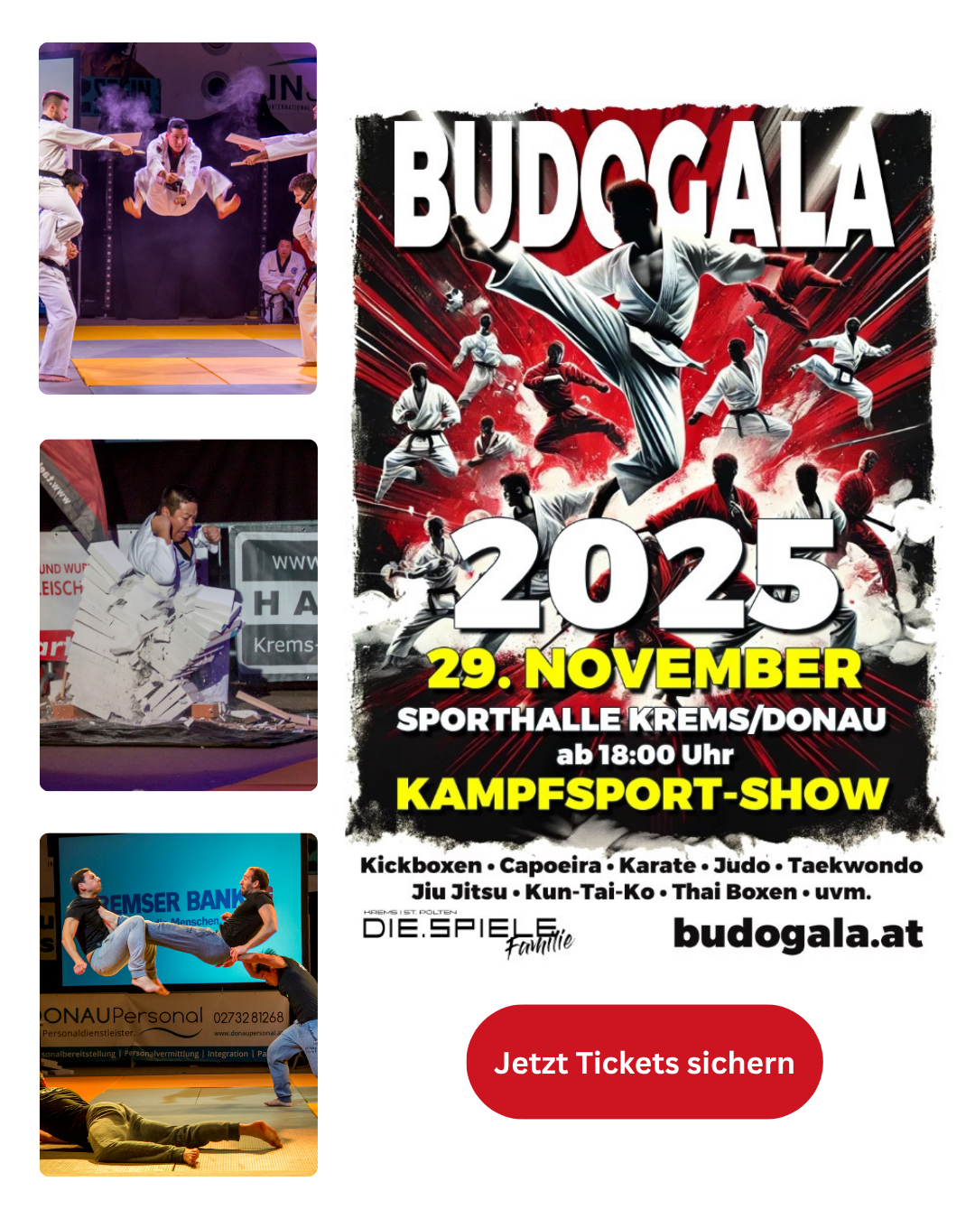 Budogala Krems Facebook ad from Nov 14, 2025