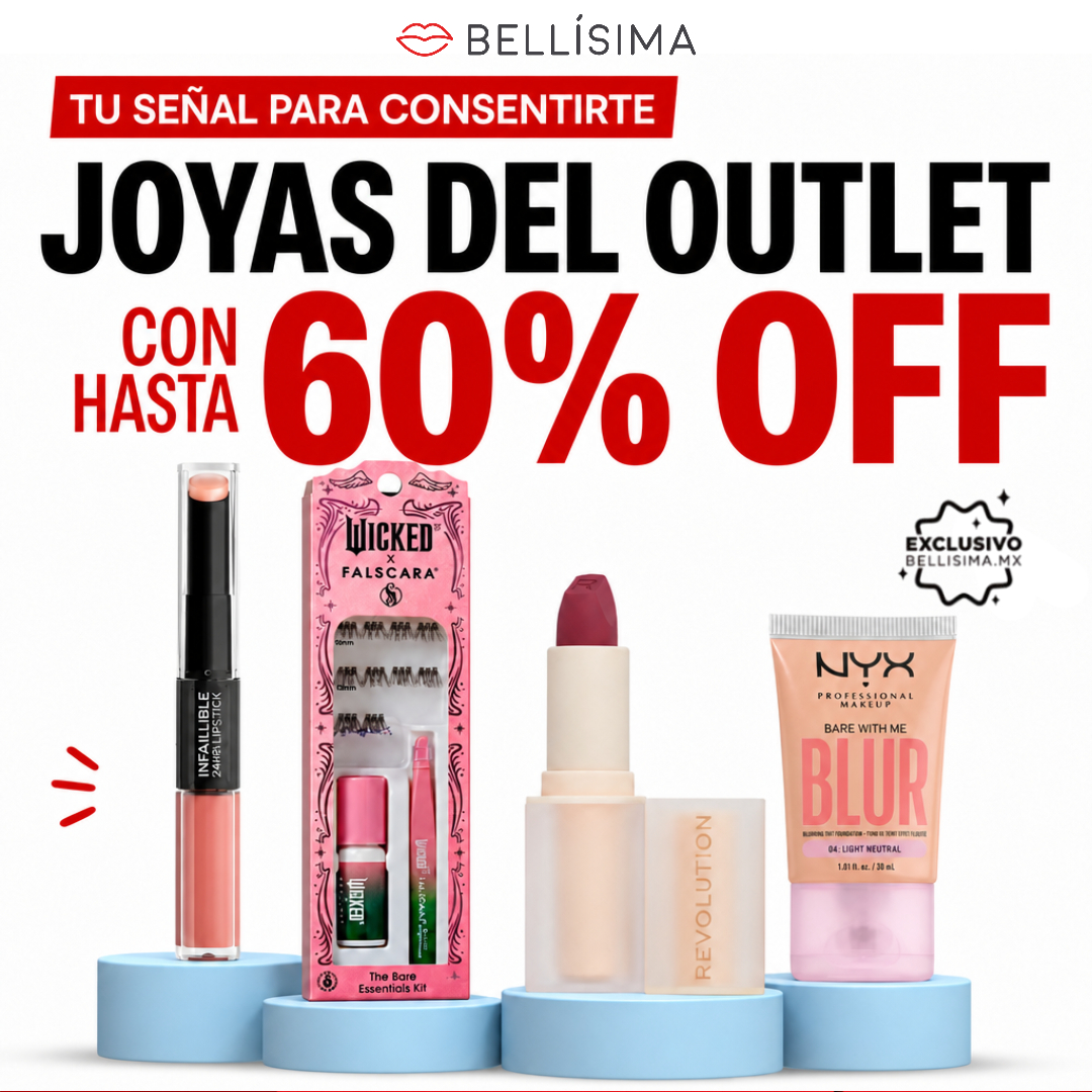 Bellisima Facebook ad: Aprovecha hasta 60% OFF en Bellísima.