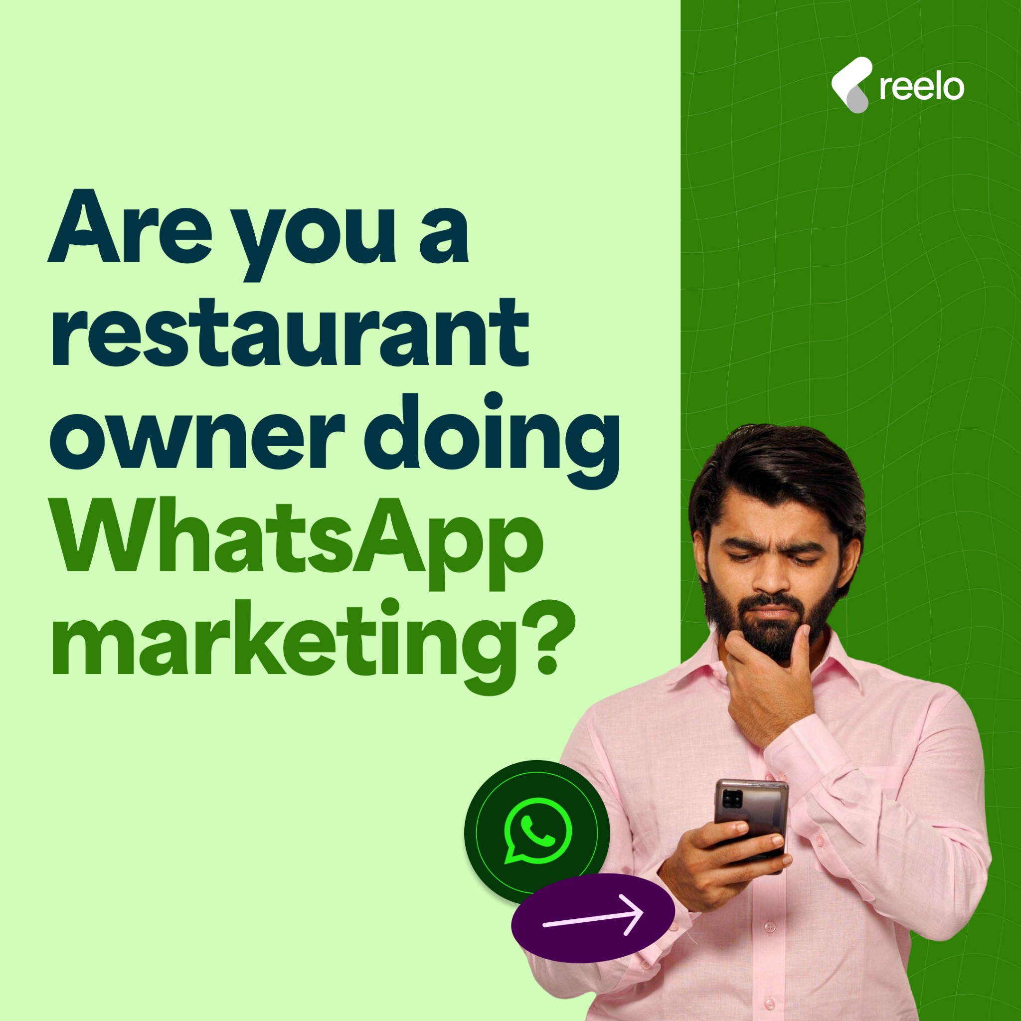 Reelo Facebook ad: Stop losing customers after their first visit.