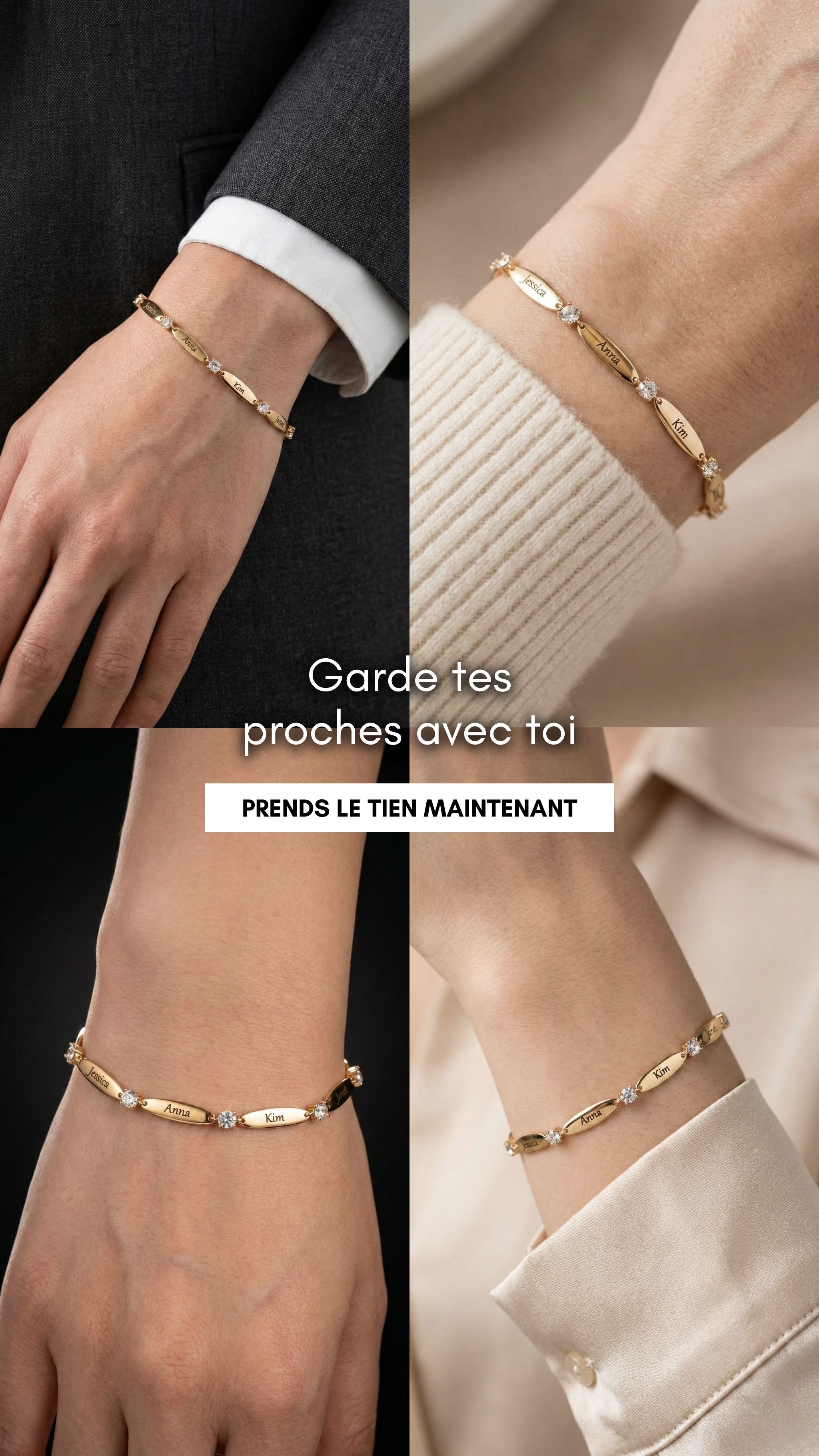 Stanbarry Bijoux Facebook ad: Un bracelet gravé, un souvenir éternel