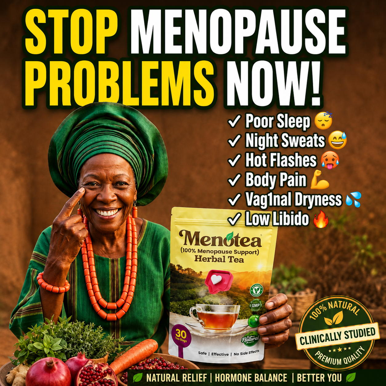 Menotea Wellness Facebook ad