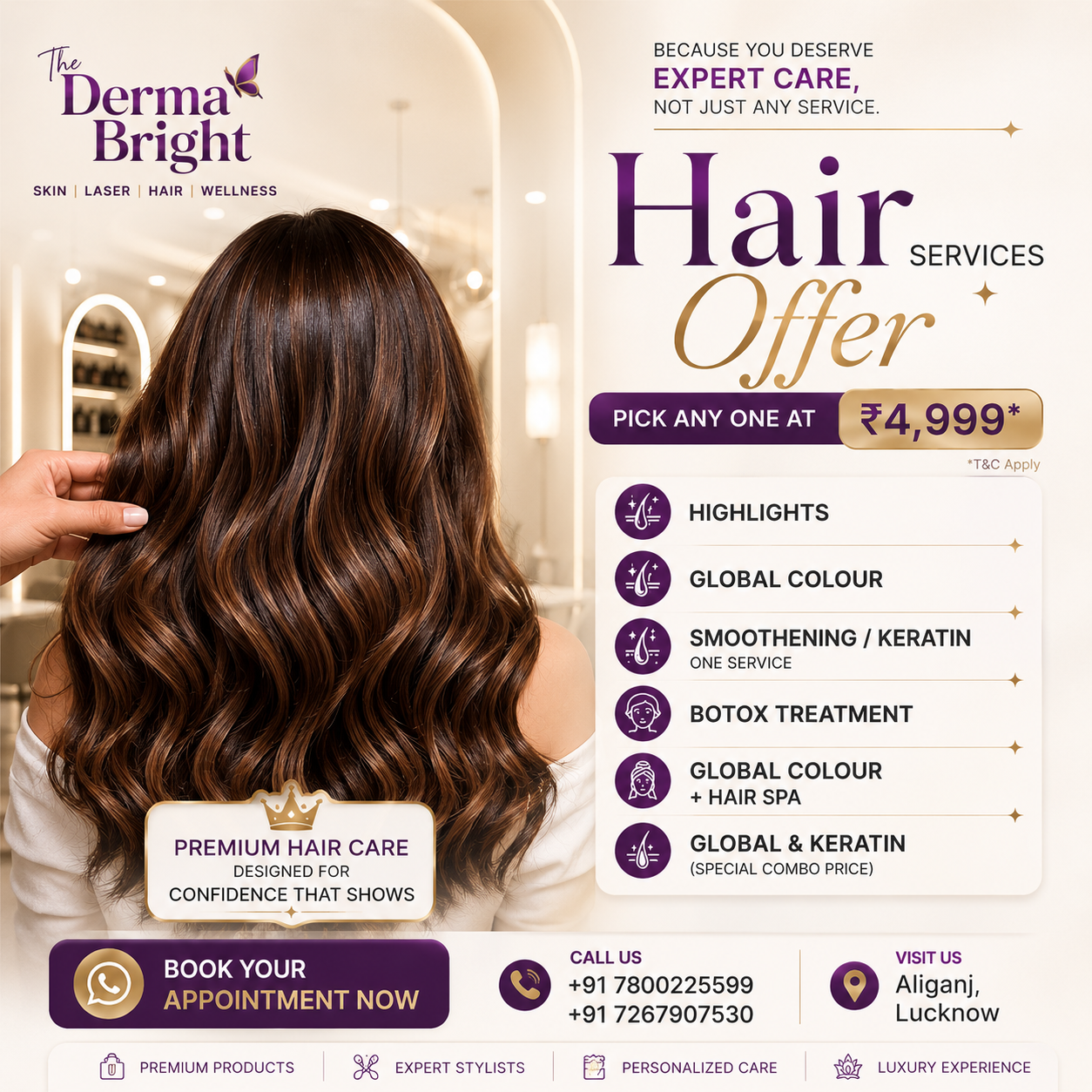 The Derma Bright Lucknow Facebook ad