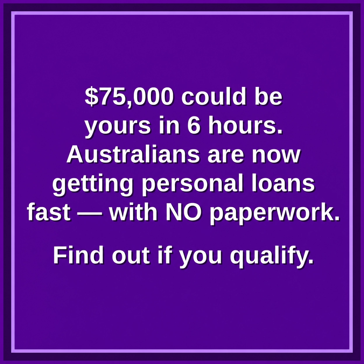 Compare 1 - Personal Finance Facebook ad: Get funds in 24 hours or less