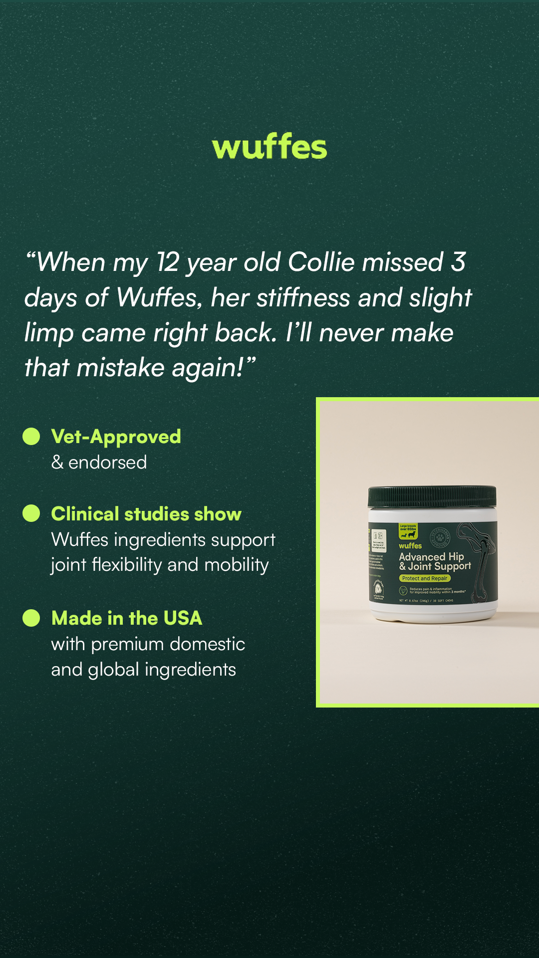 Wuffes Facebook ad