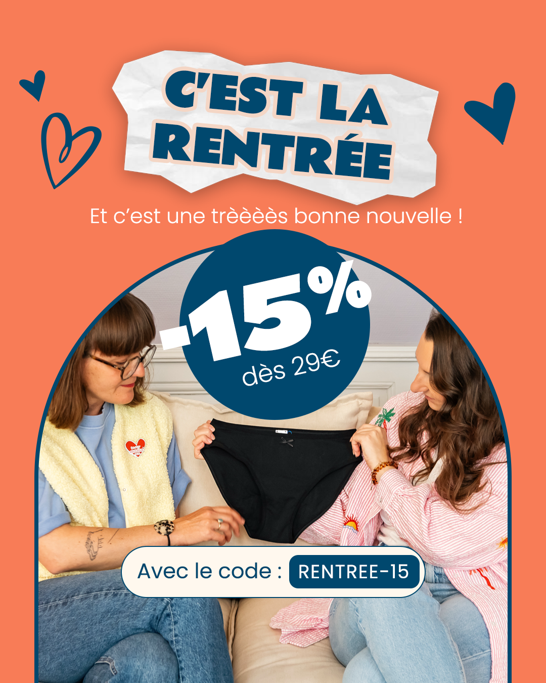 JHO. Facebook ad: -15% AUJOURD'HUI