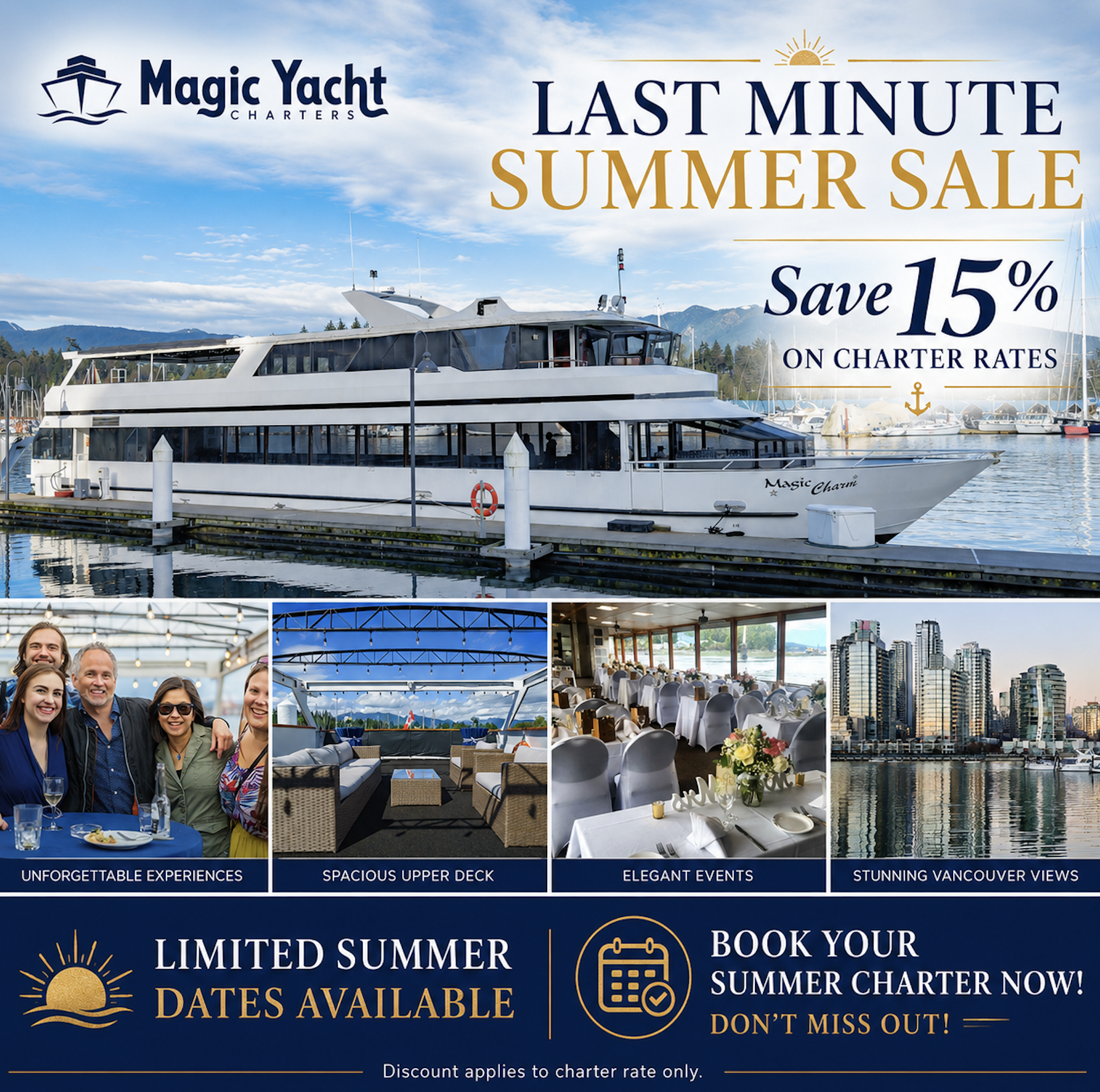 Magic Yacht Charters Facebook ad: Magic Yacht Charters, Vancouver, Bc