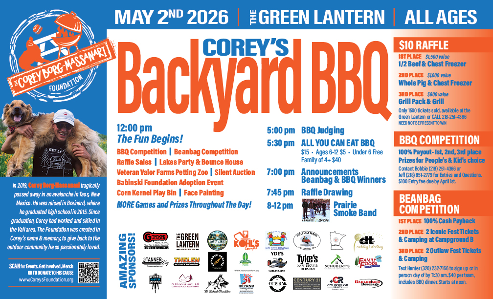 Corey Borg-Massanari Foundation Facebook ad: Corey's Backyard BBQ