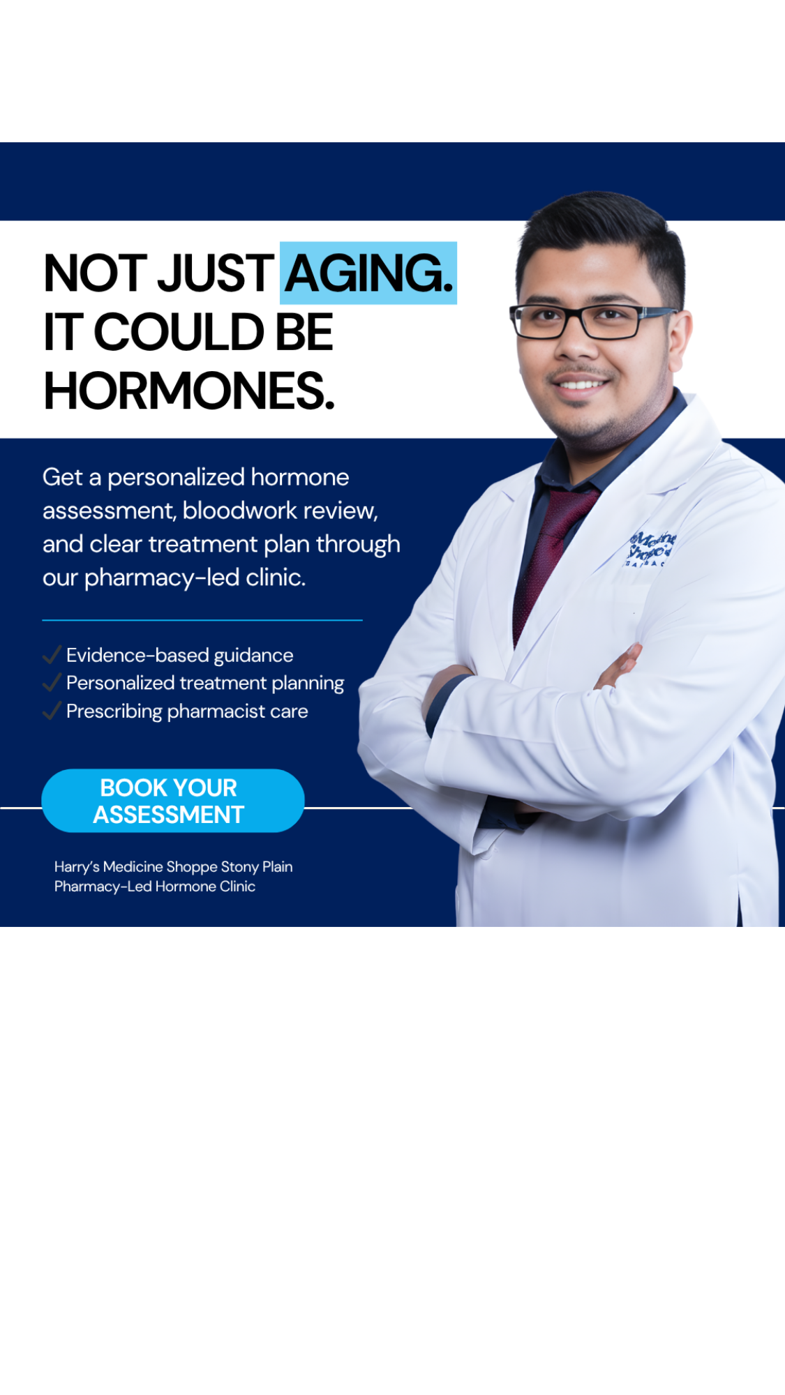Stony plain Medicine Shoppe Pharmacy Walk in Clinic & Travel Clinic Facebook ad from Jun 12, 2026