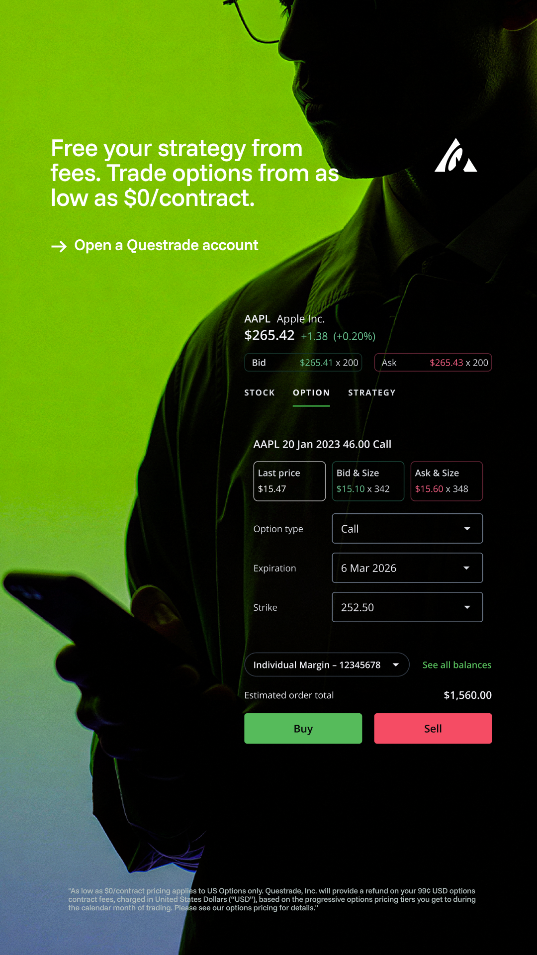 Questrade Facebook ad
