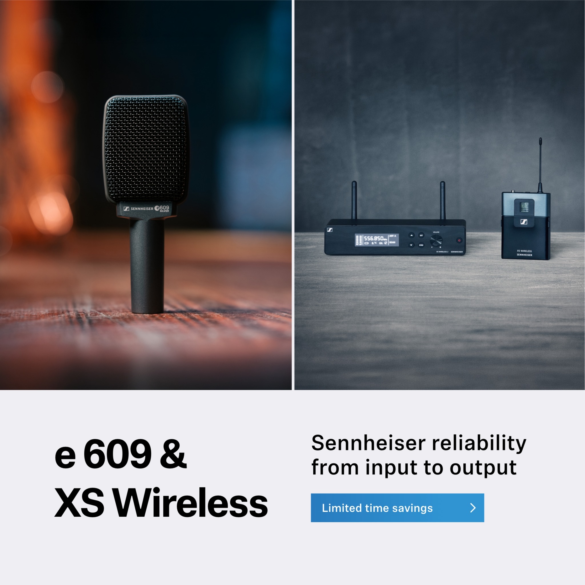Sennheiser Facebook ad: Reliability For Every Gig