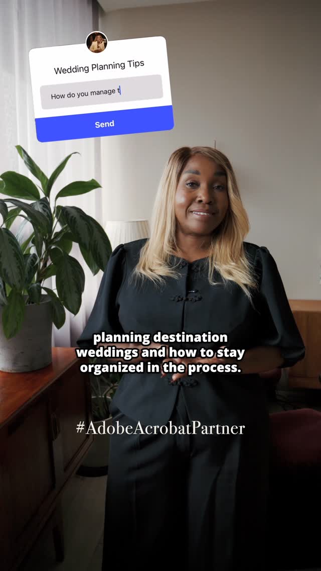Adobe Acrobat Facebook ad: Wedding planning just got a little easier with…