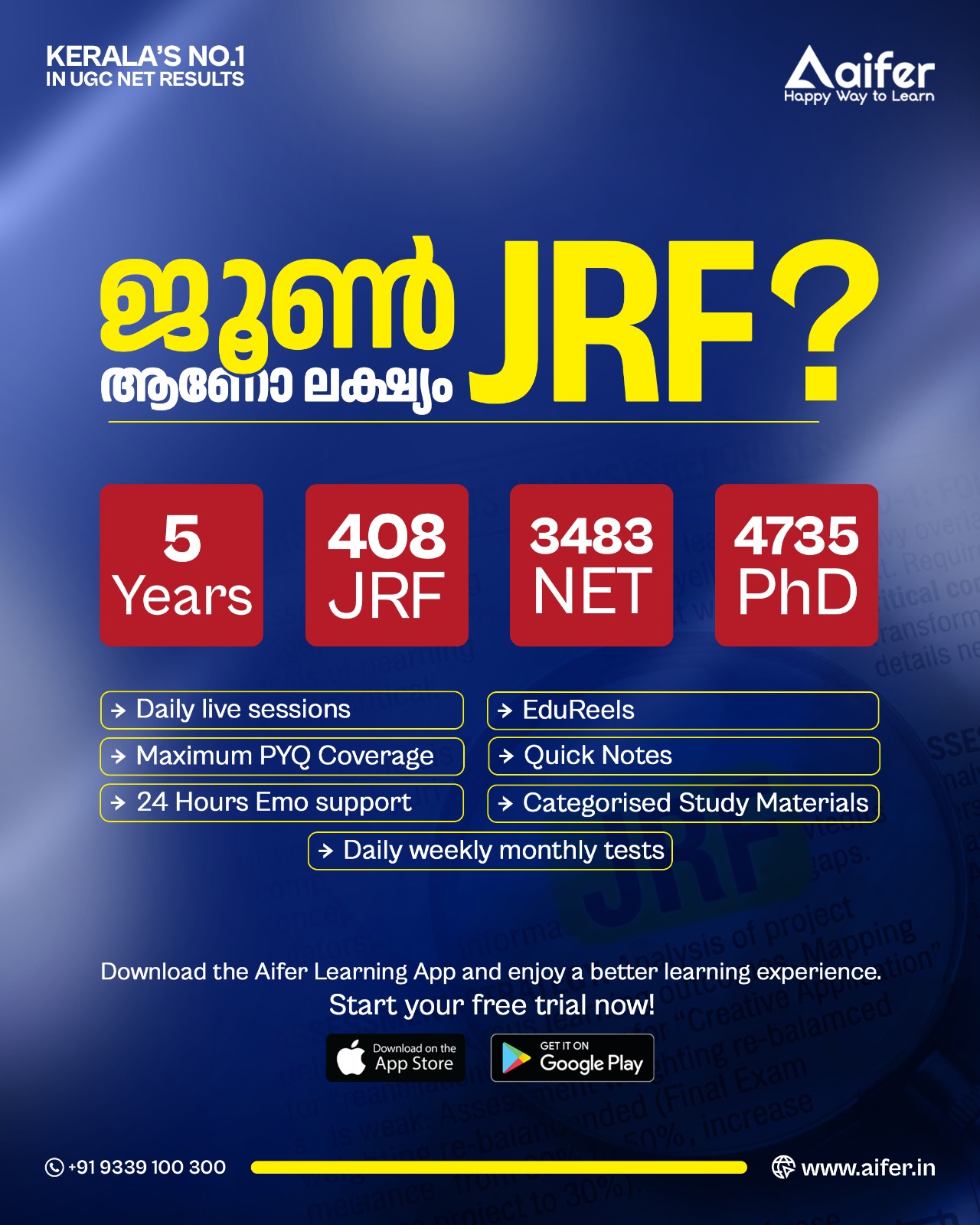 Aifer Education Facebook ad: Chat with us