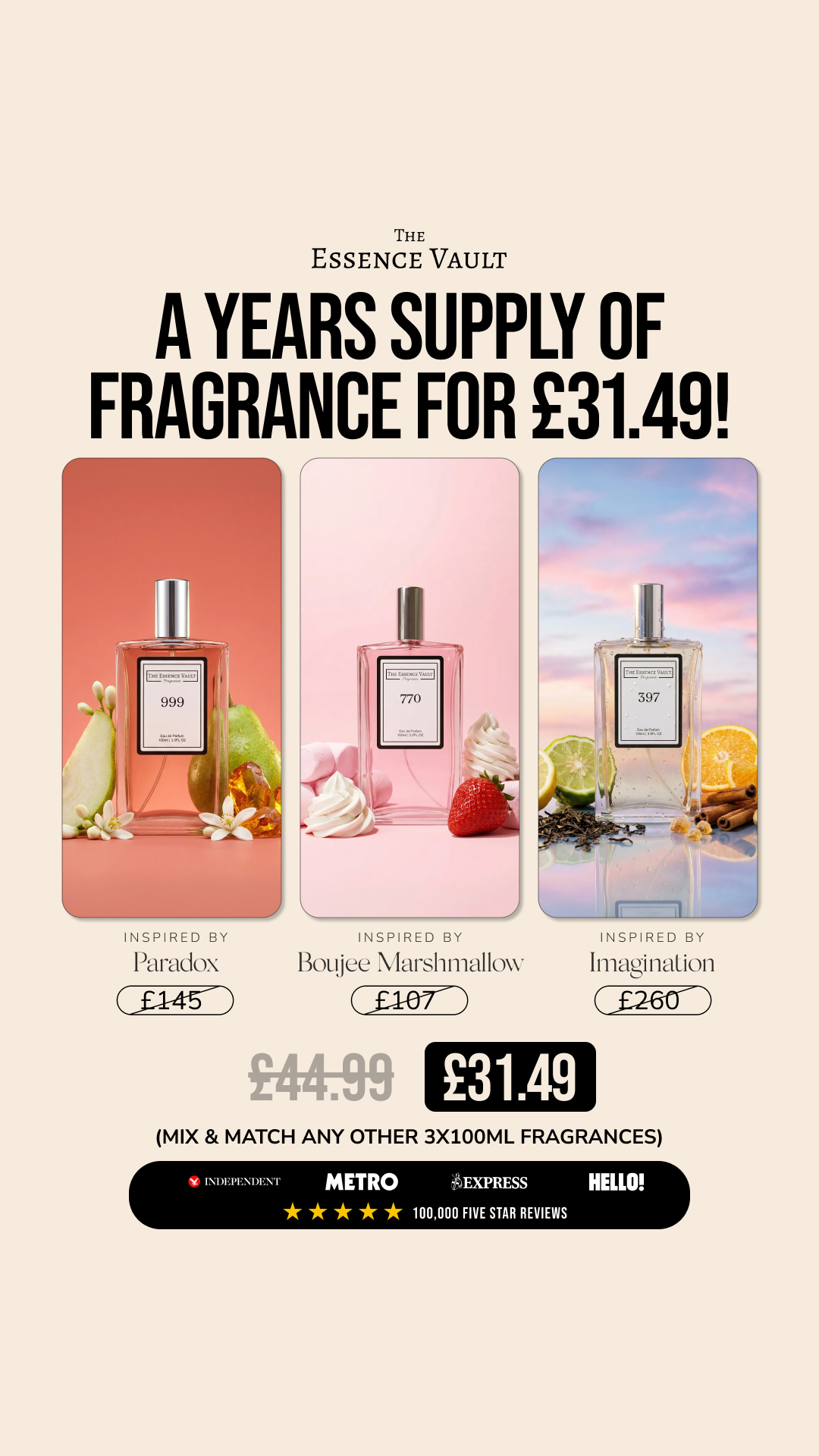 The Essence Vault Facebook ad
