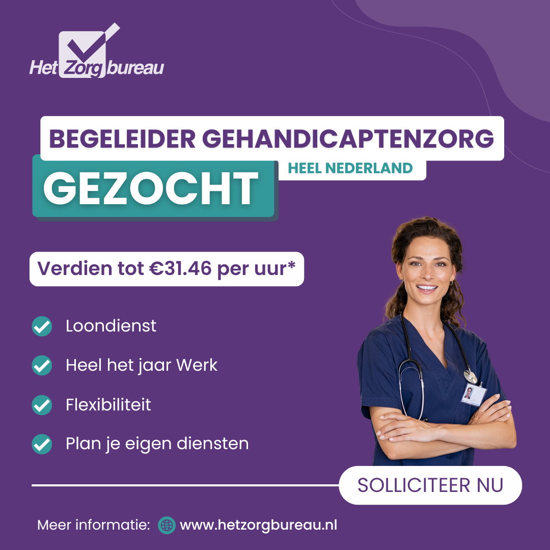 Het Zorgbureau Facebook ad: Word Begeleider Gehandicaptenzorg | Het Zorgbureau
