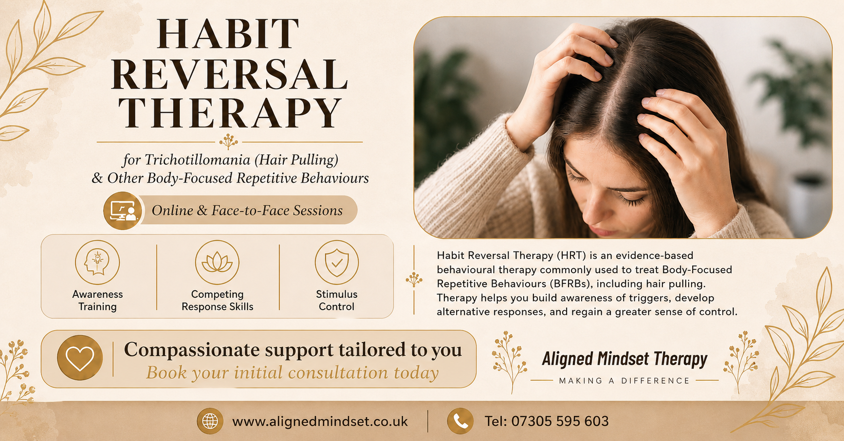 Aligned Mindset- Psychotherapist Counsellor & CBT Hypnotherapist Facebook ad